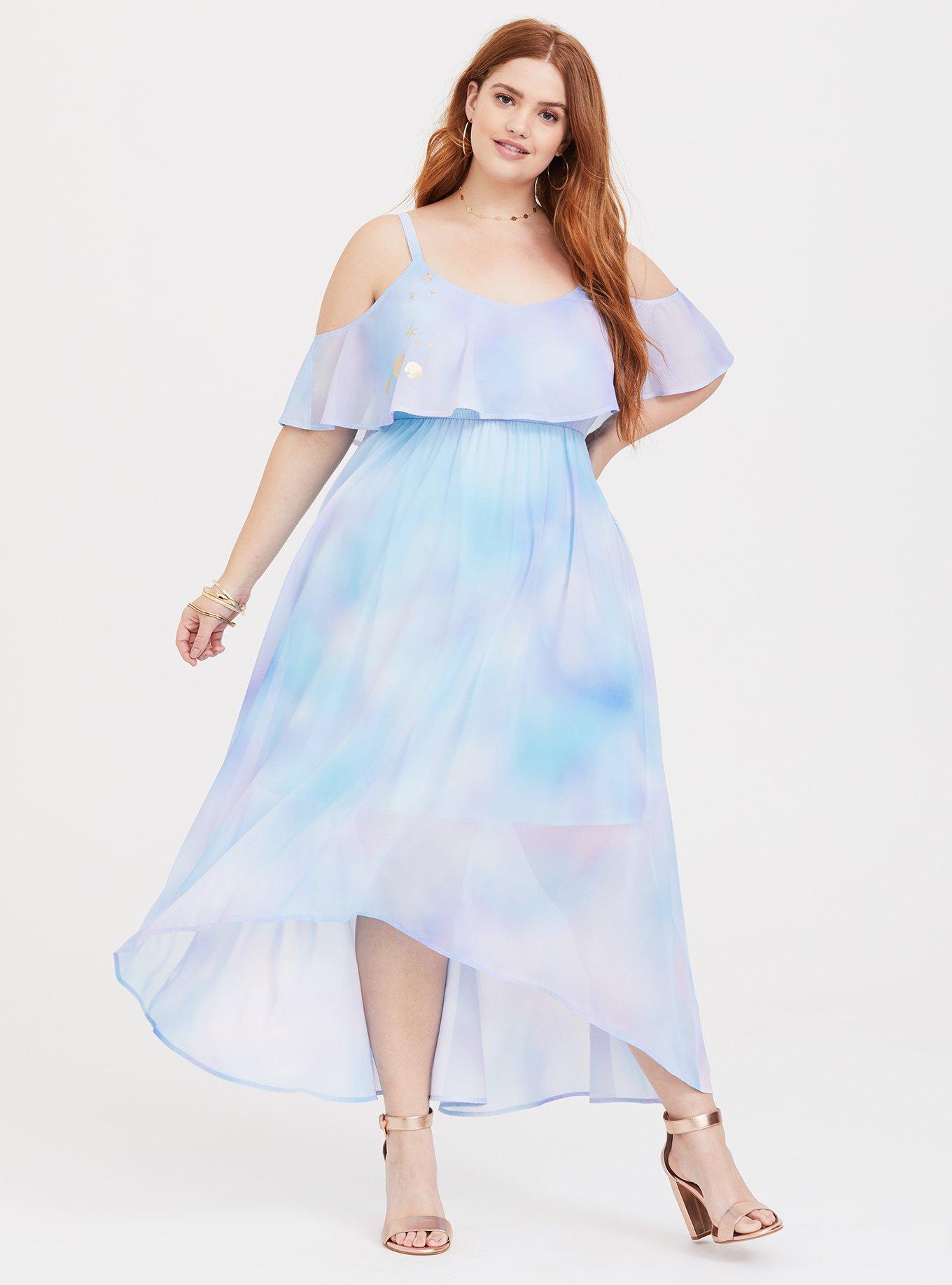 Plus Size - Her Universe Disney The Little Mermaid Ariel Watercolor Maxi  Dress - Torrid