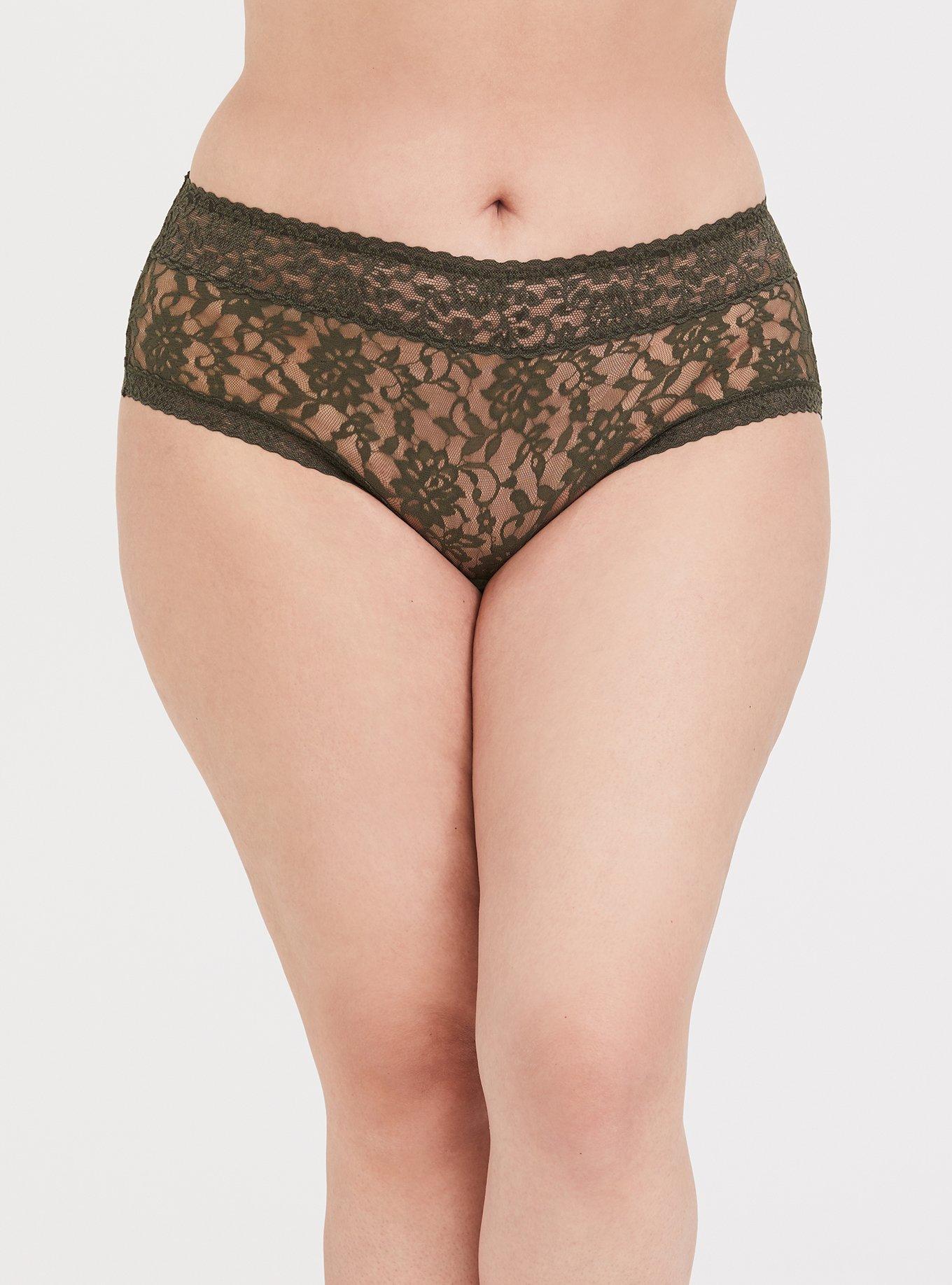 Plus Size - Lacey Mid-Rise Cheeky Panty - Torrid