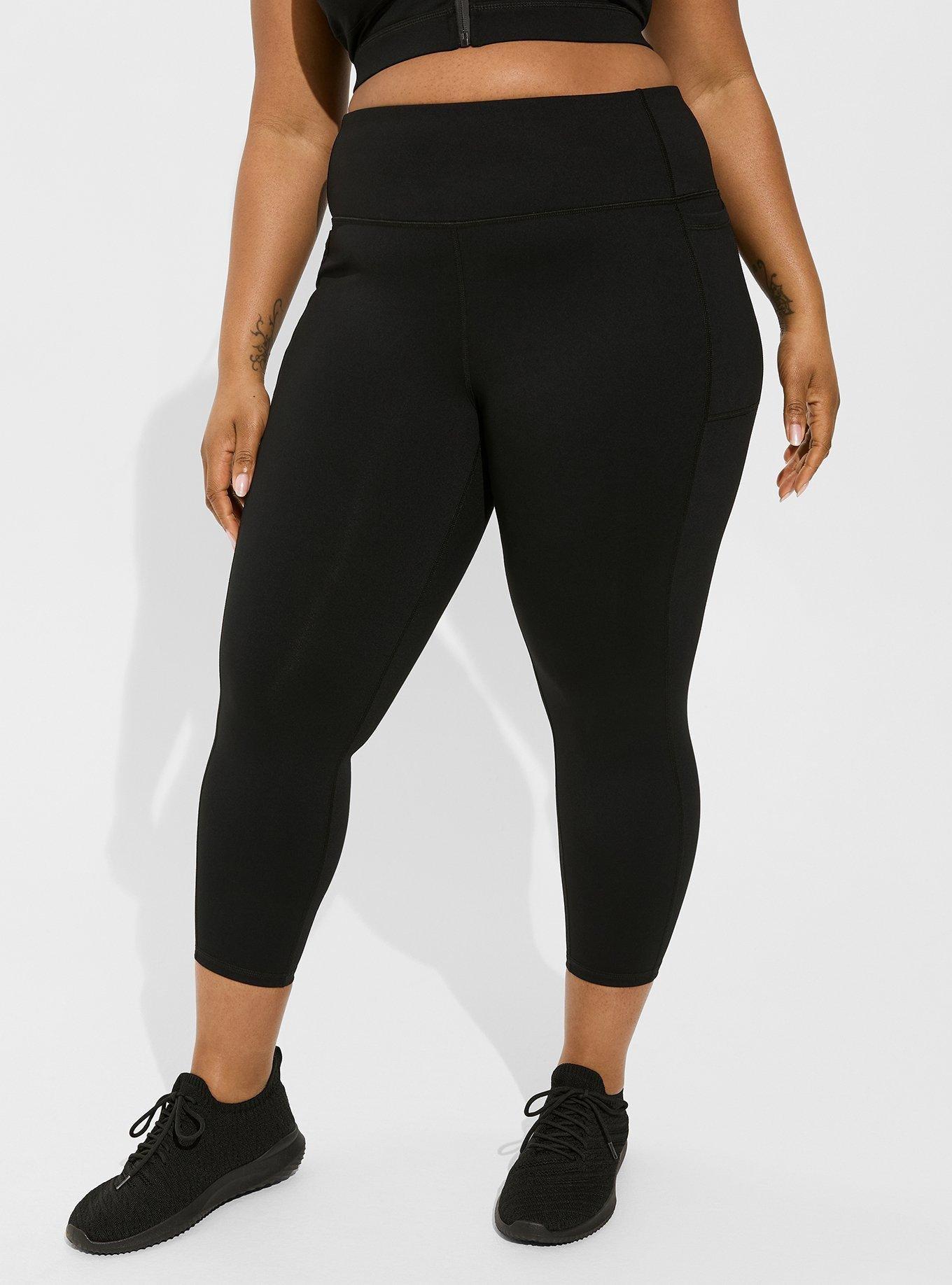 Mid-Rise Elevate Side-Pocket Mesh-Trim Compression Leggings for