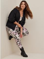 Plus Size Performance Core Crop Active Legging With Side Pockets, WATERCOLOR OLIVE FLORAL, alternate