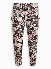 Plus Size Performance Core Crop Active Legging With Side Pockets, WATERCOLOR OLIVE FLORAL, hi-res