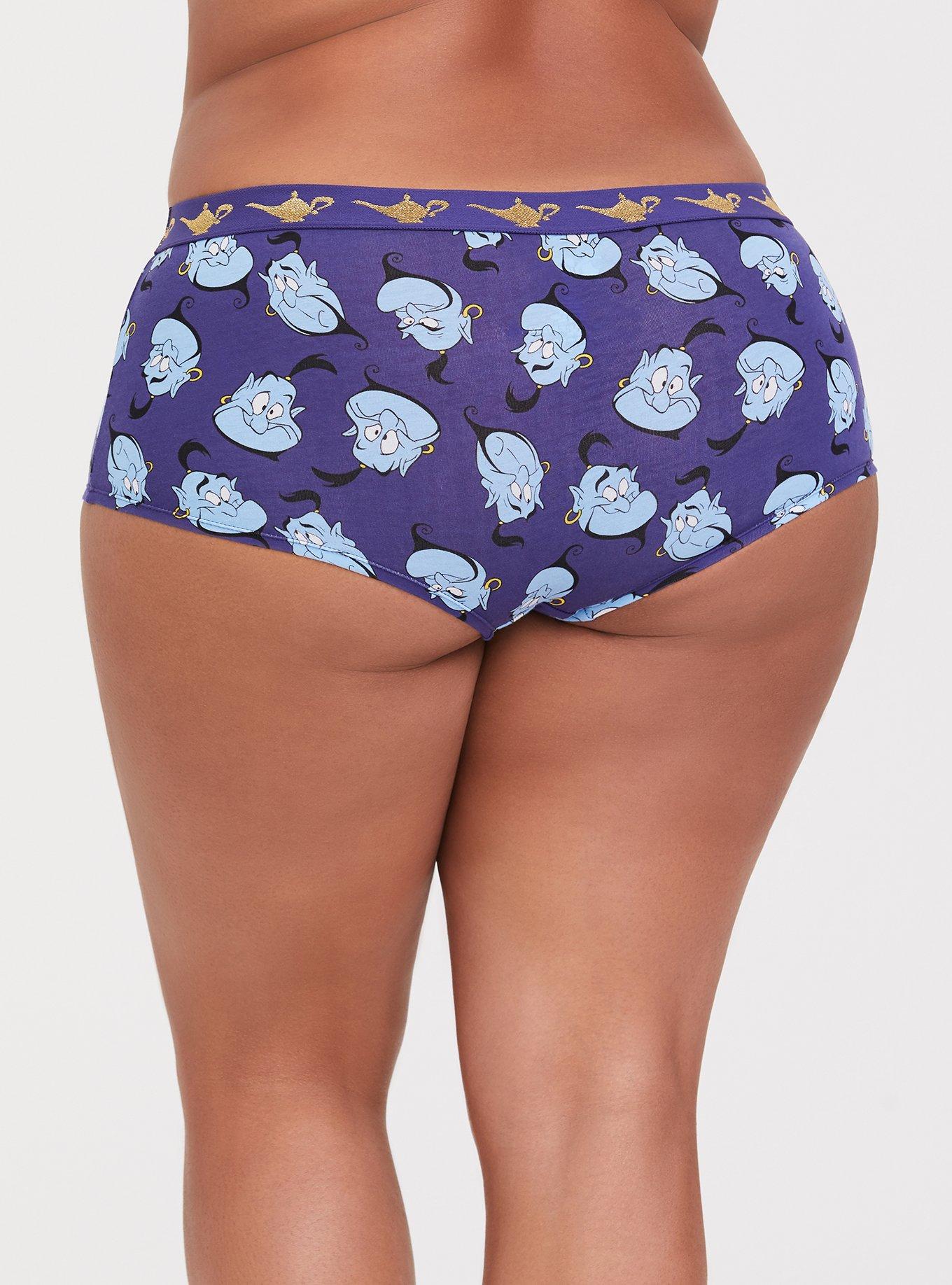 Plus Size Disney Aladdin Genie Cotton Boyshort Panty, MULTI, alternate