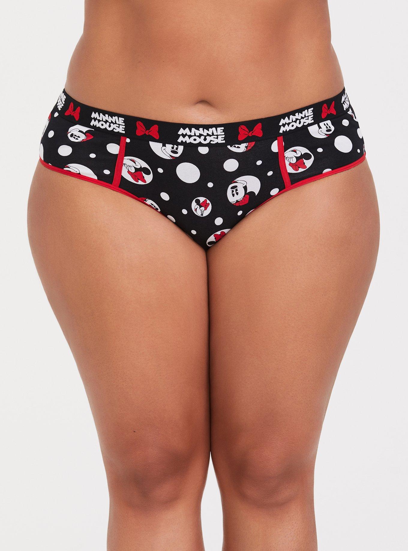 Plus Size Disney Minnie Mouse Cotton Hipster Panty, , hi-res