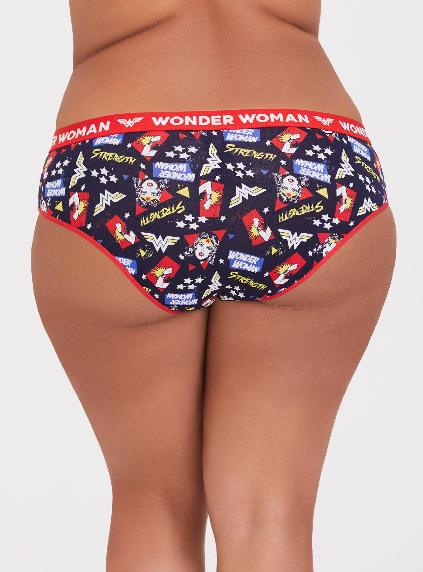 Wonder Woman Girls Stretch Hipster Briefs Underwear, 4-Pack Sizes 6-10