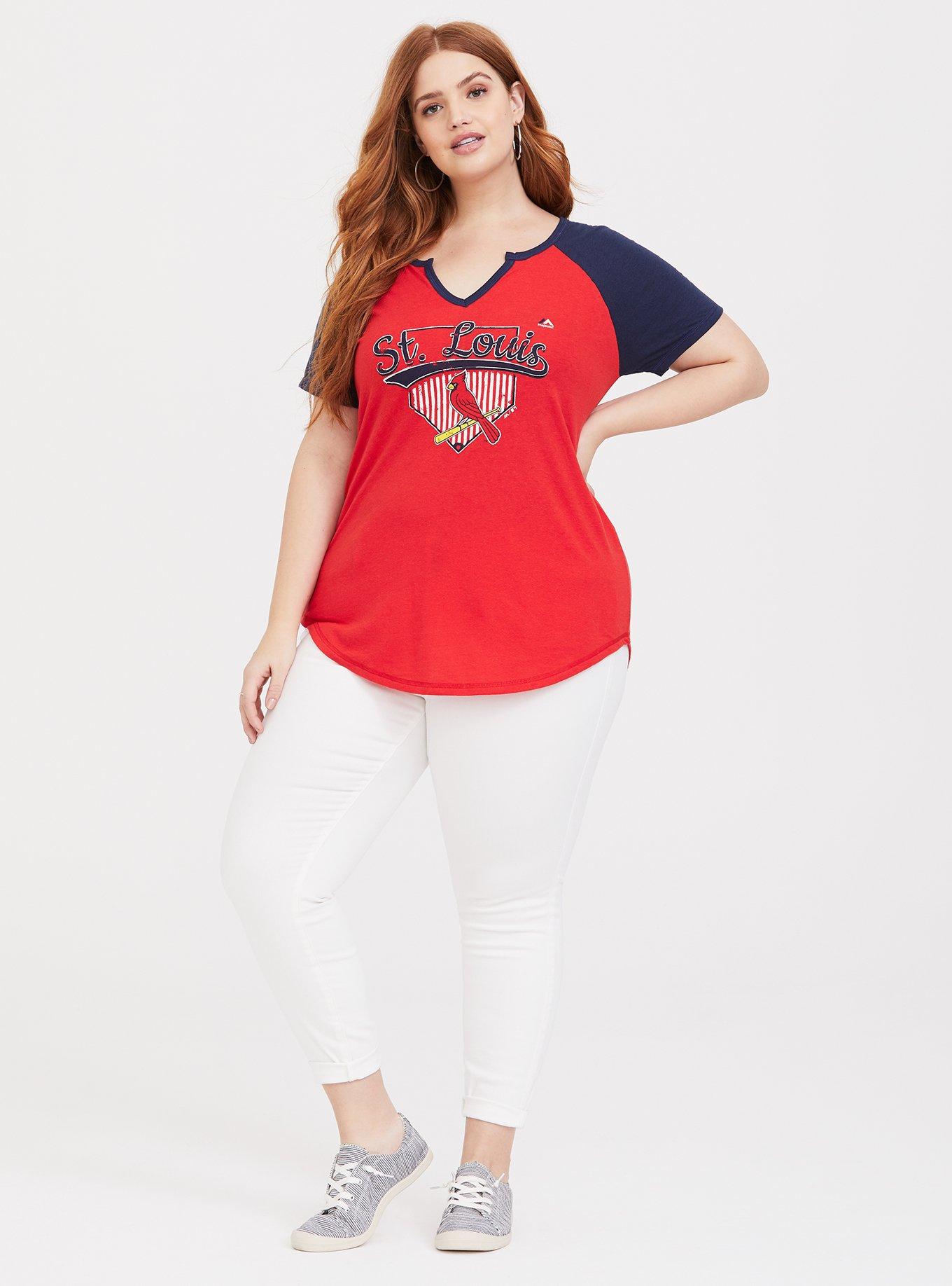 Plus Size - MLB St. Louis Cardinals Classic Fit Raglan Tee - Torrid