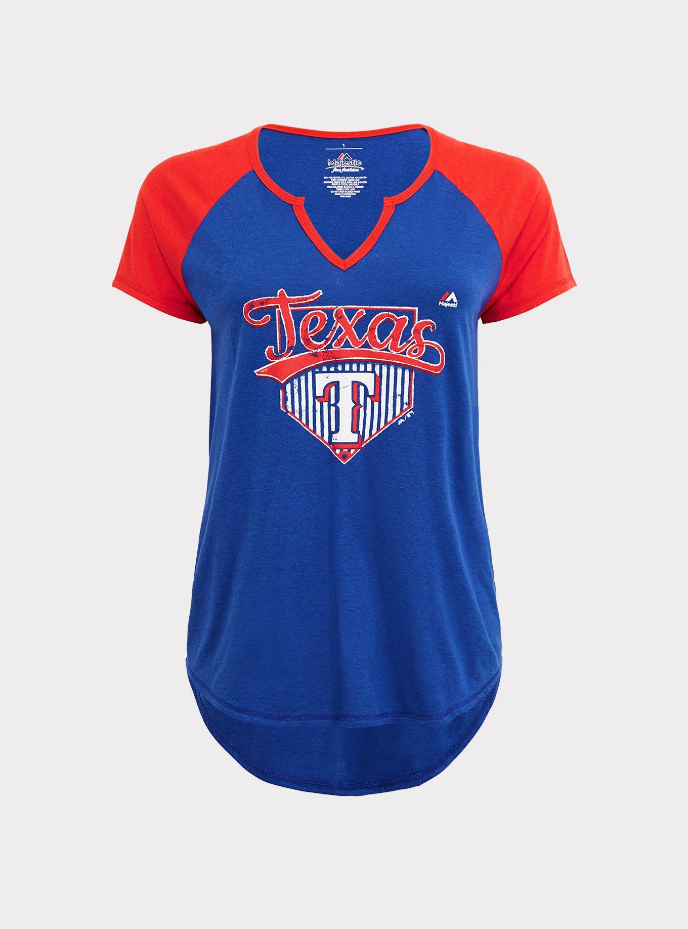 Plus Size - MLB Texas Rangers Blue Triblend Tee - Torrid