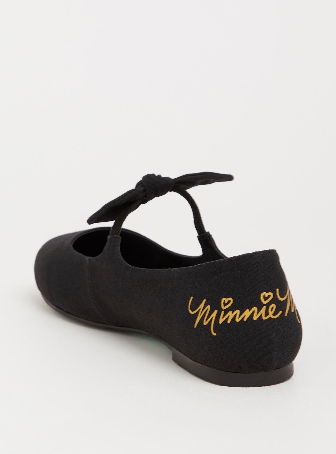 Disney Minnie Mouse Black Flat (Wide Width), BLACK, alternate