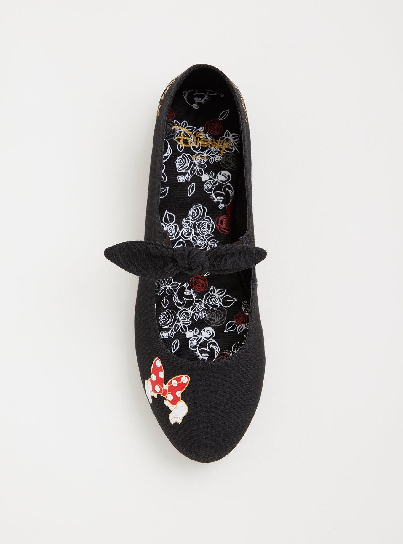 Disney Minnie Mouse Black Flat (Wide Width), BLACK, alternate