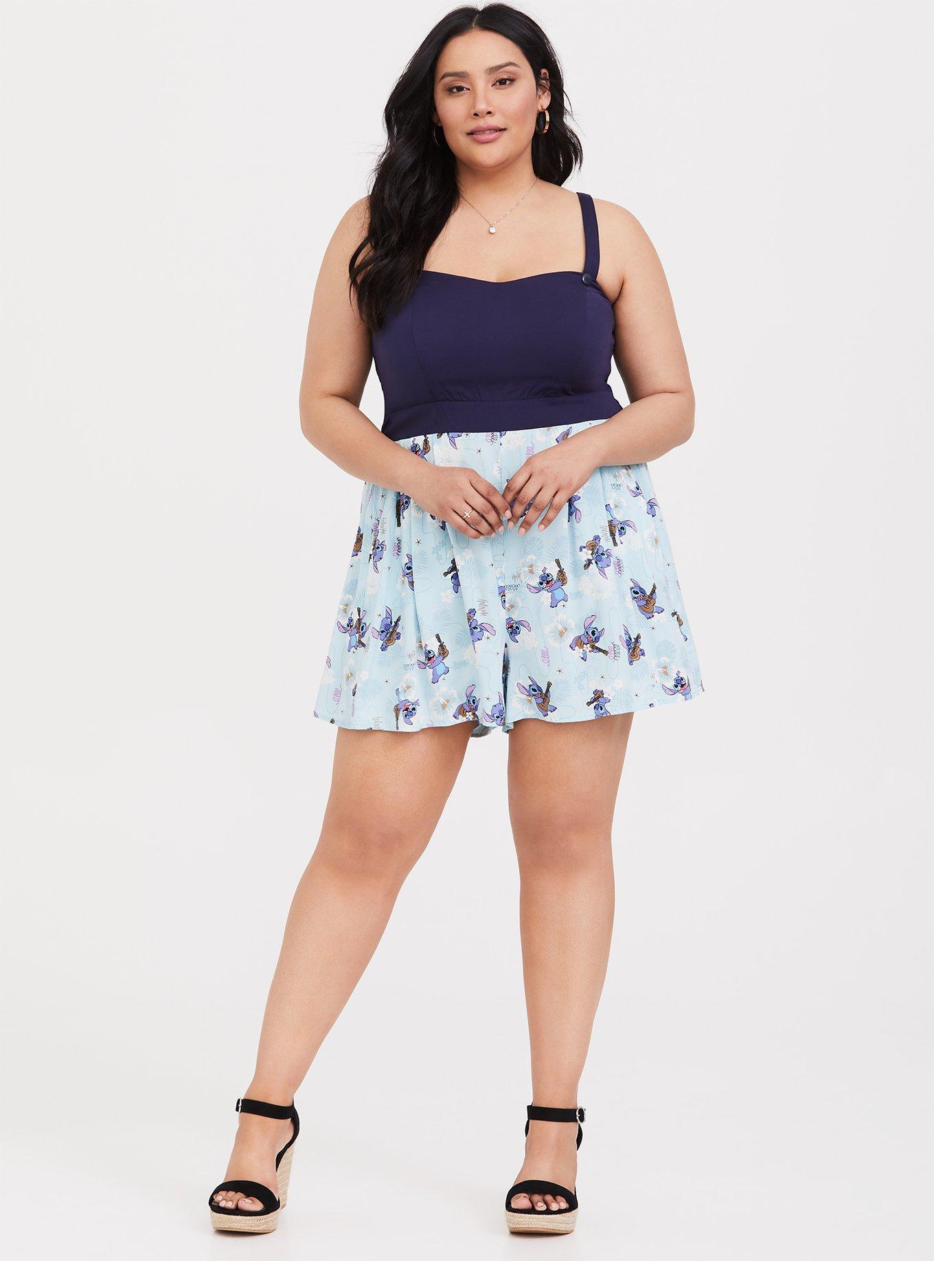 Disney Retro Stitch Romper, PEACOAT, hi-res