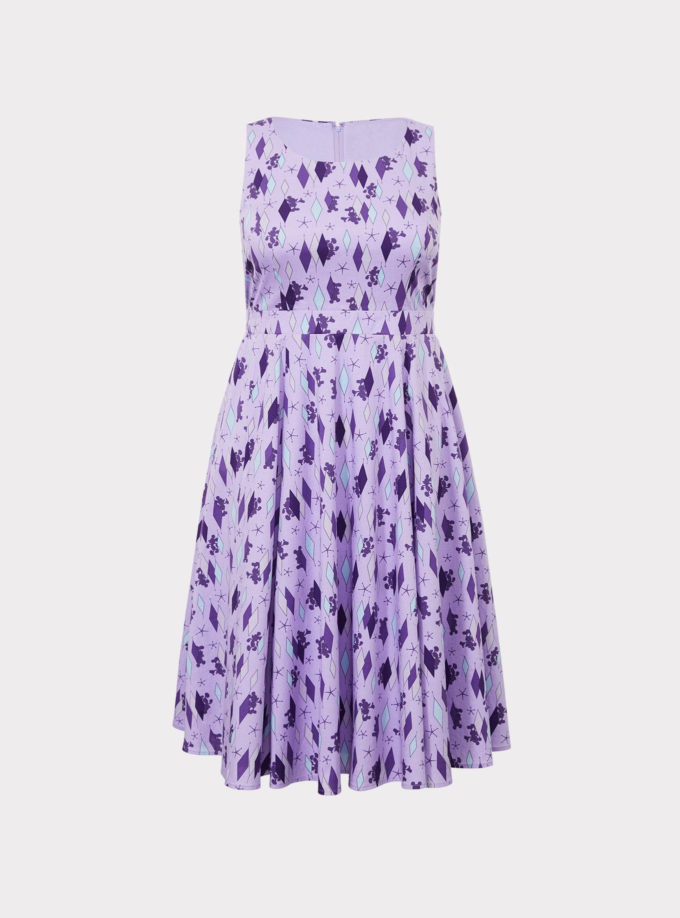 Plus Size - Disney Retro Mickey Lavender Purple Swing Dress - Torrid