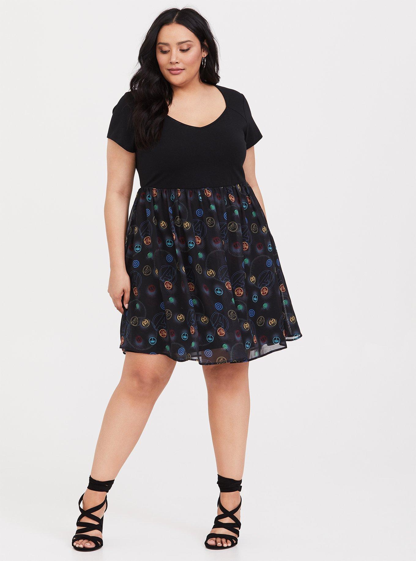 Plus Size - Her Universe Marvel Avengers Endgame Skater Dress - Torrid