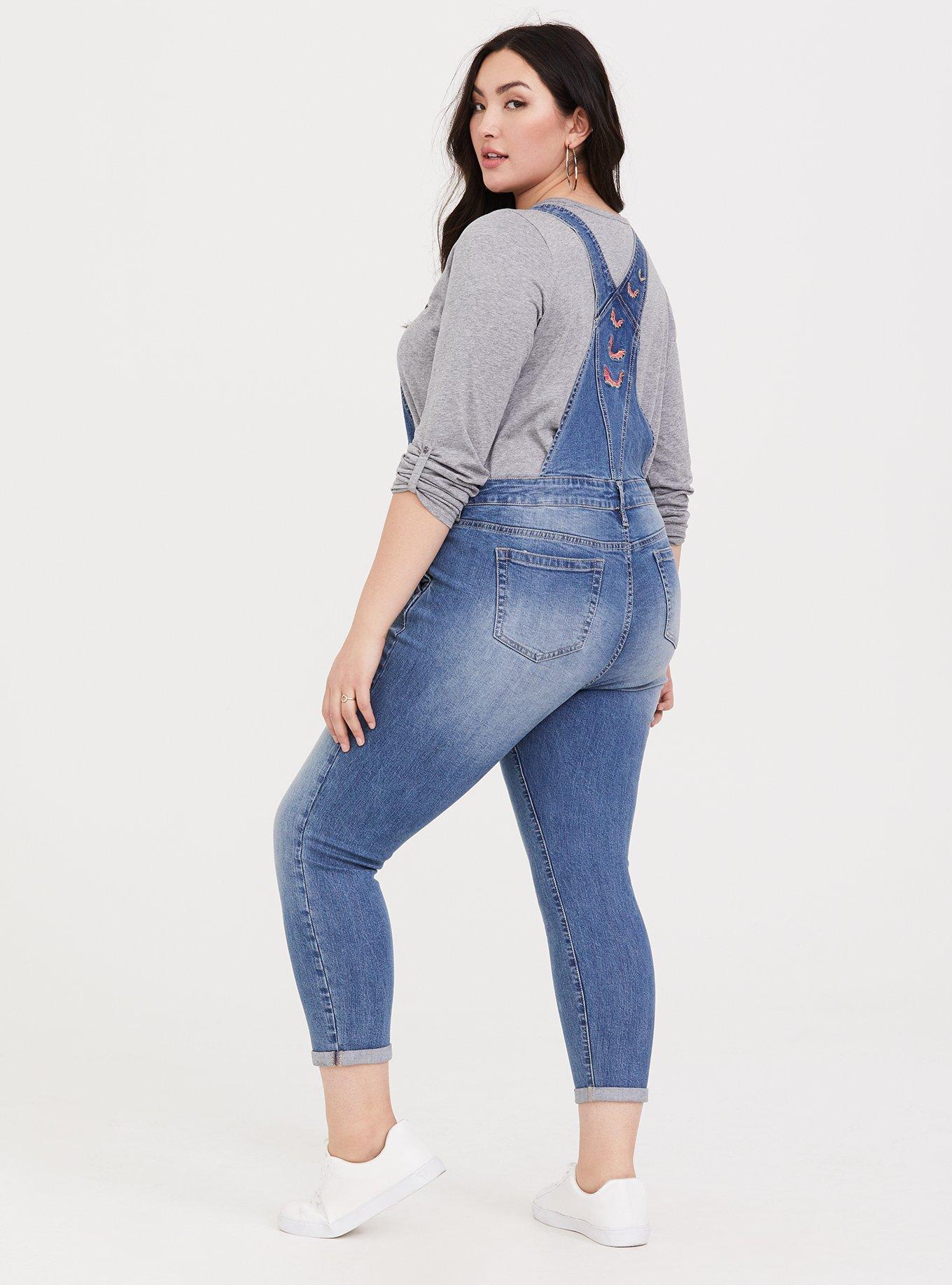 Torrid best sale denim overalls