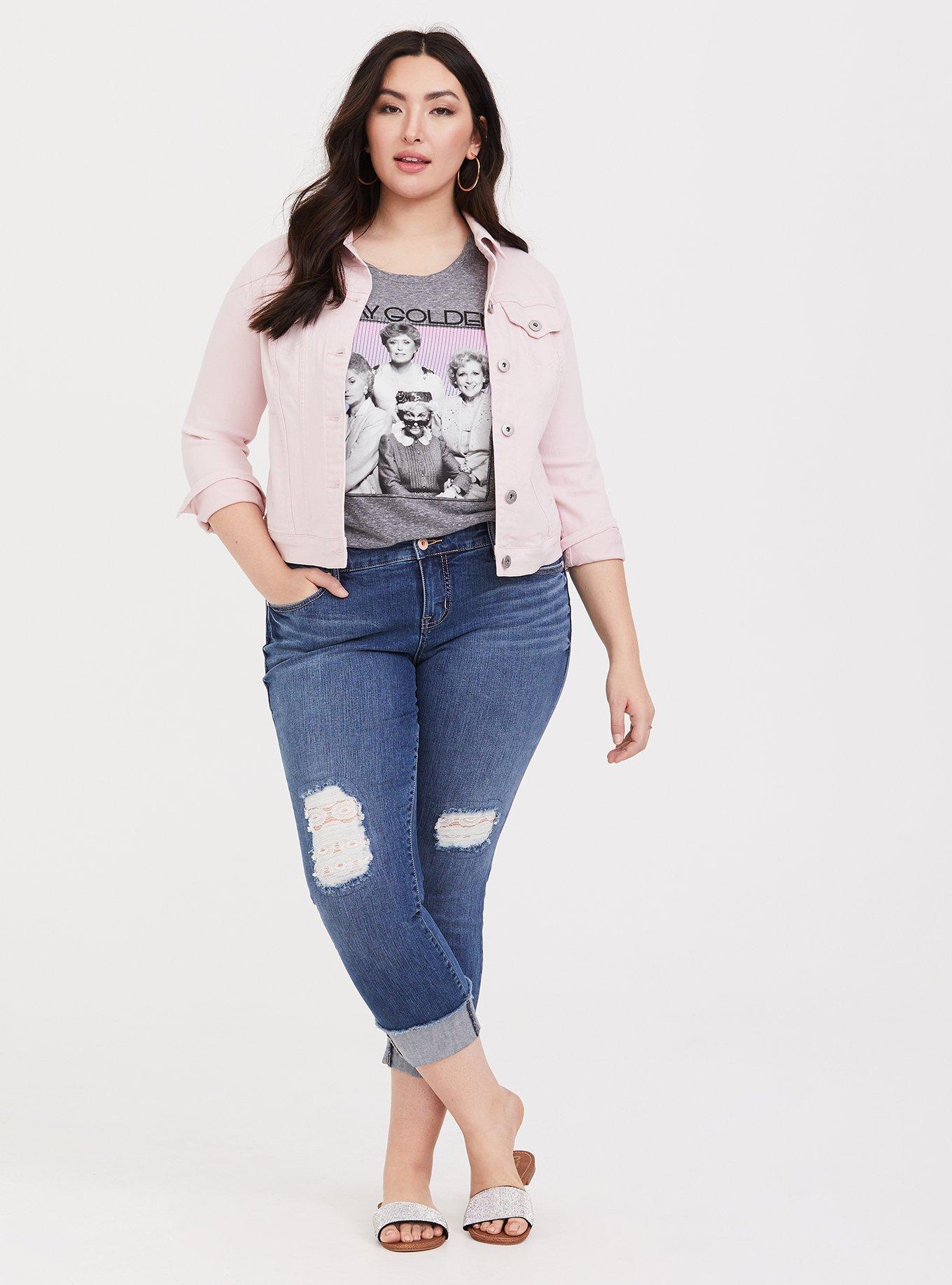 Plus Size Grey Golden Girls Slim Fit Triblend Tee, MEDIUM HEATHER GREY, alternate