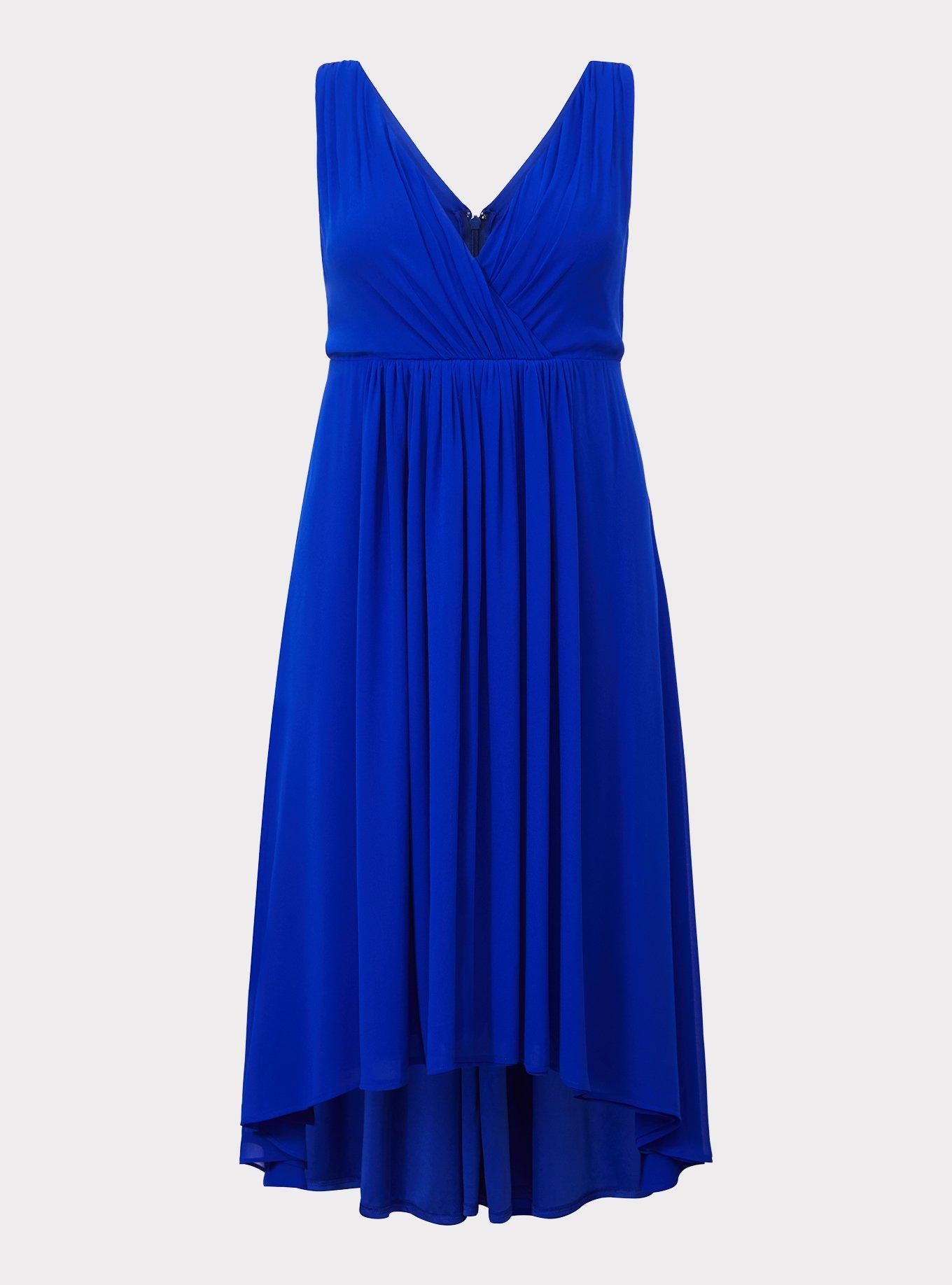 Plus Size Maxi Chiffon High-Low Dress, , hi-res