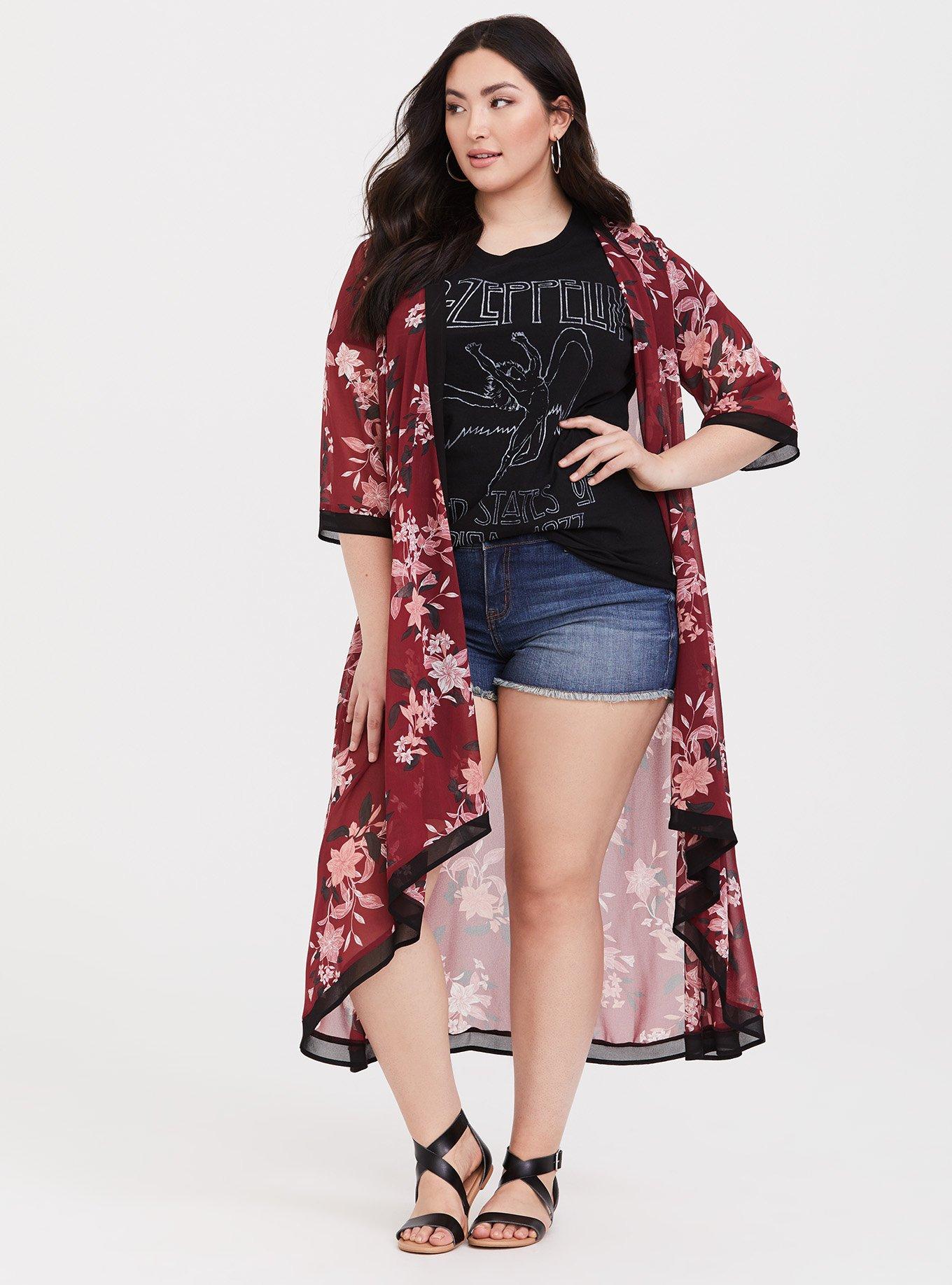 Plus Size Led Zeppelin Black Slim Fit Tee, DEEP BLACK, alternate