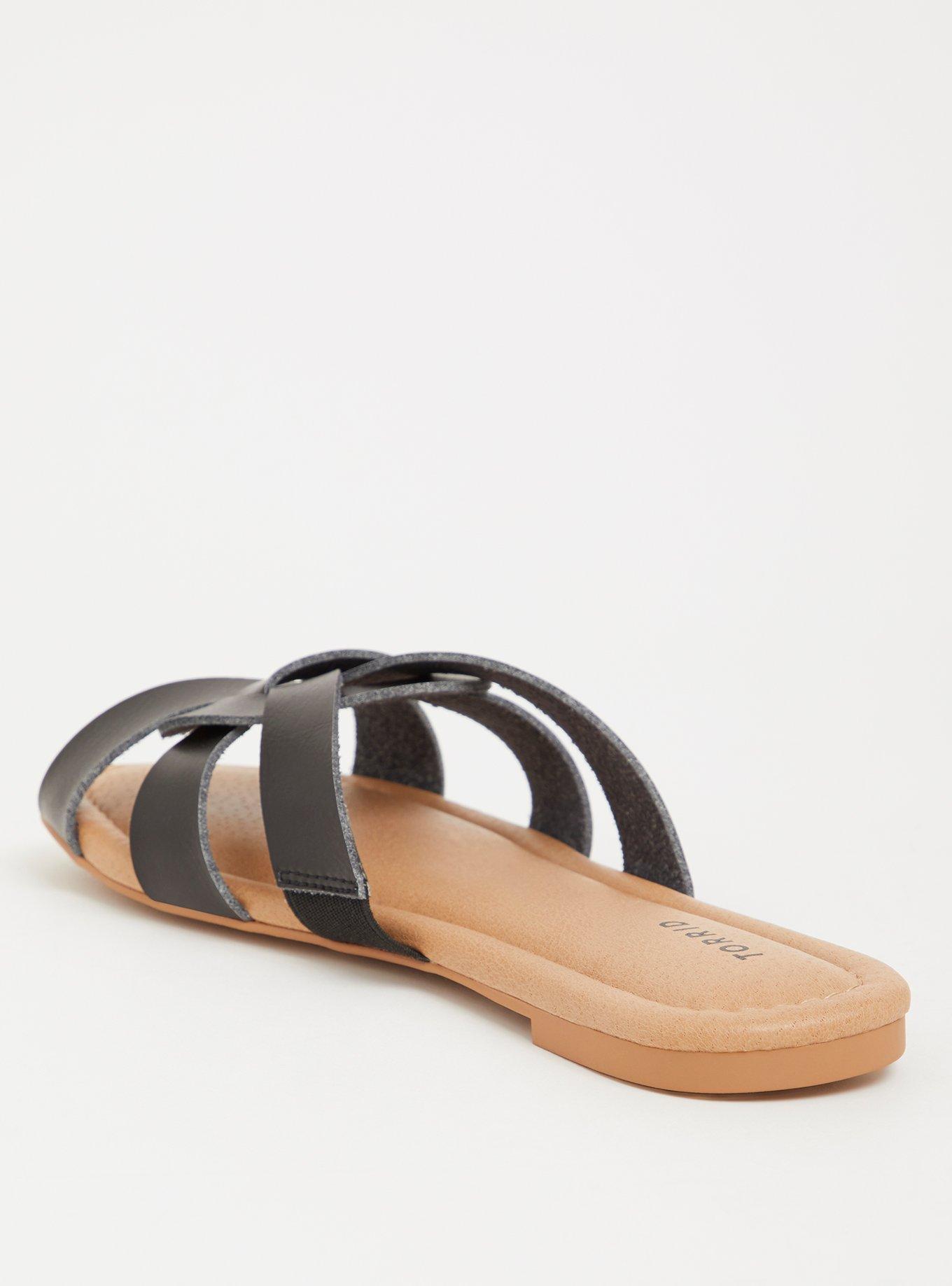 Medallion Sandal (WW), BLACK, alternate