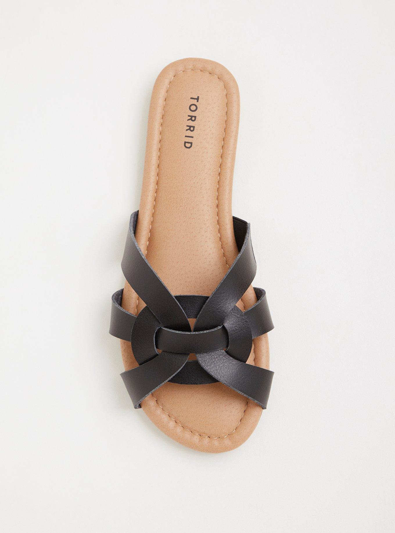 Medallion Sandal (WW), BLACK, alternate