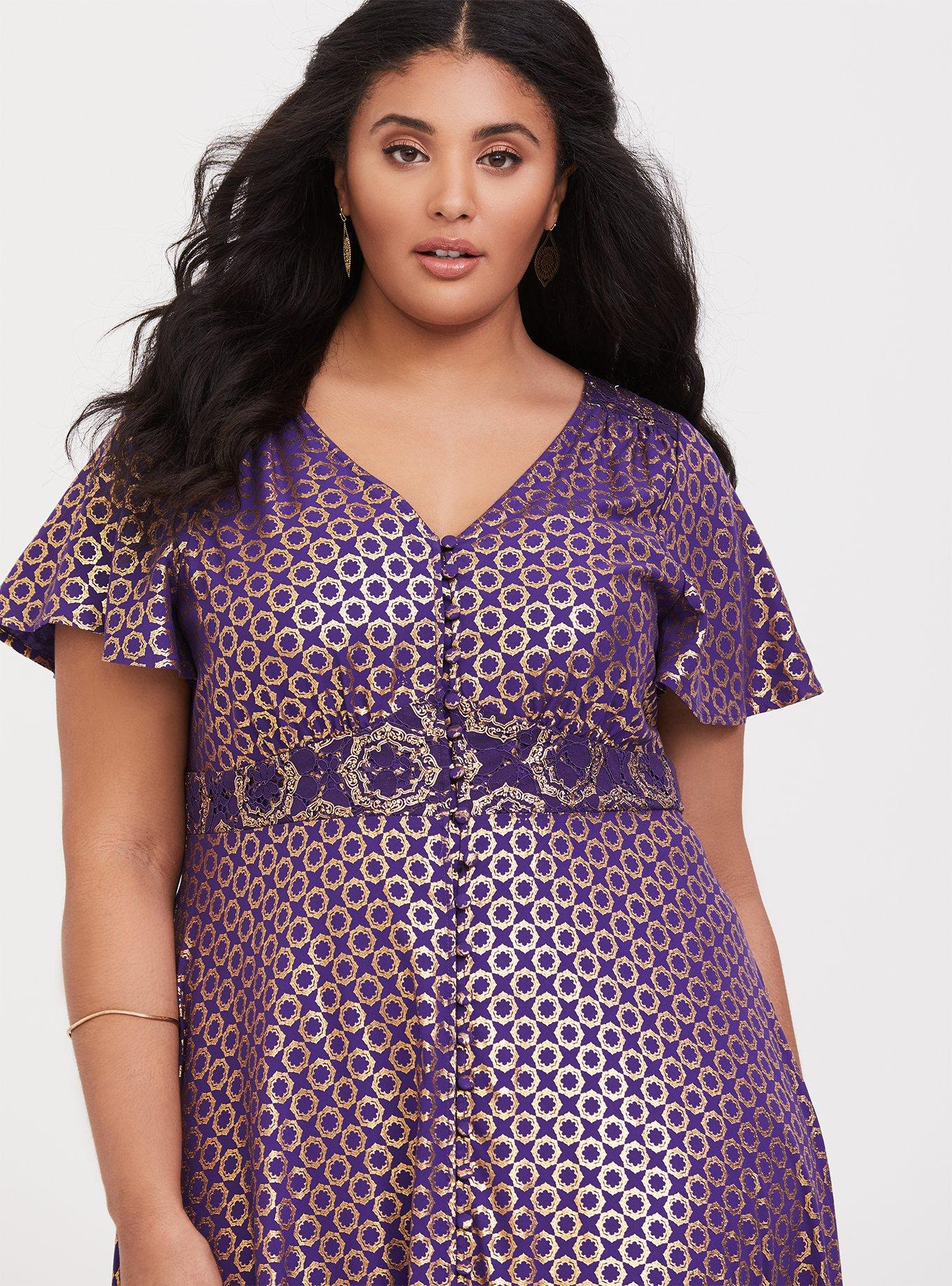 Plus Size Her Universe Disney Jasmine Purple Maxi Dress Torrid