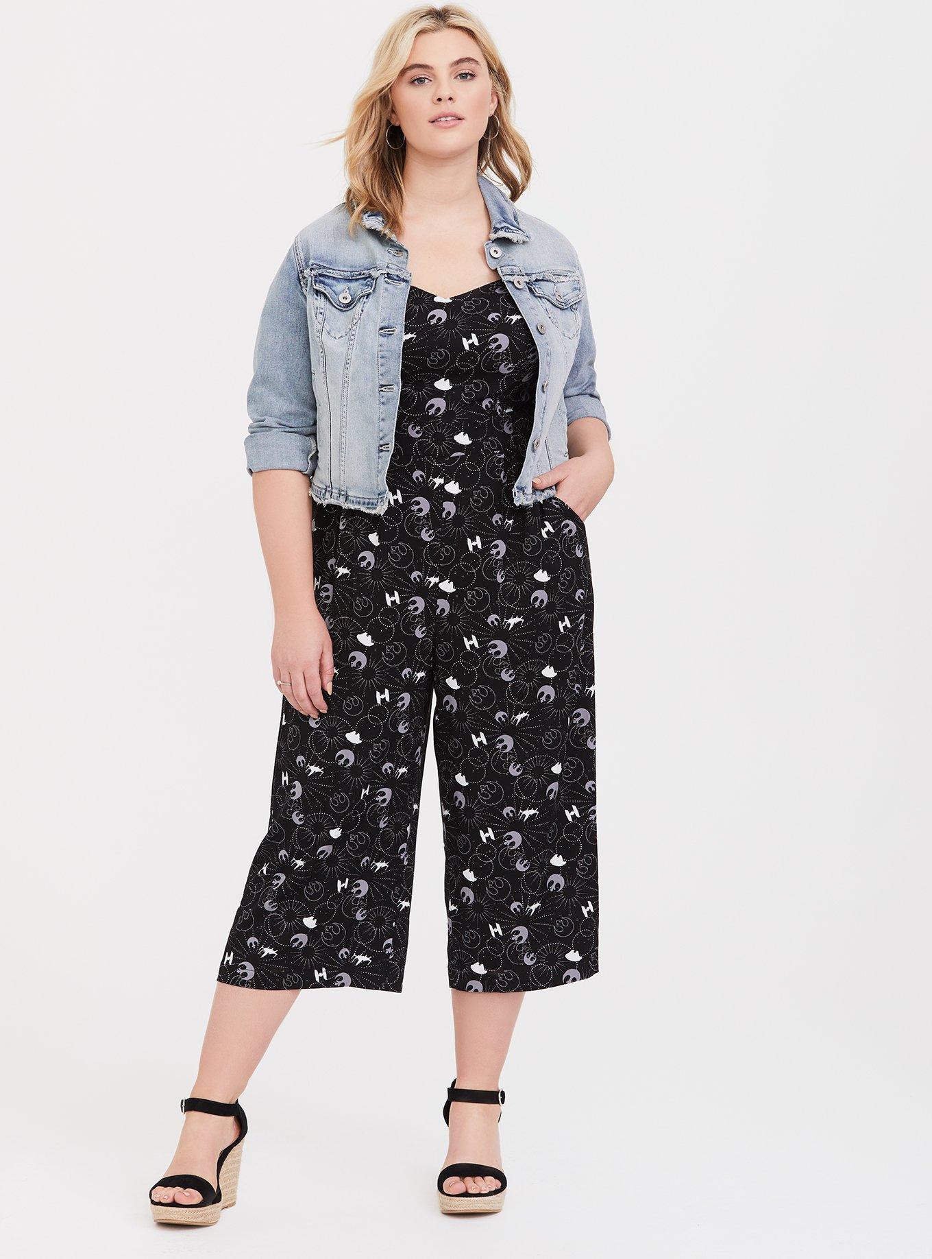 Plus Size - Her Universe Star Wars Galaxy Black Jumpsuit - Torrid