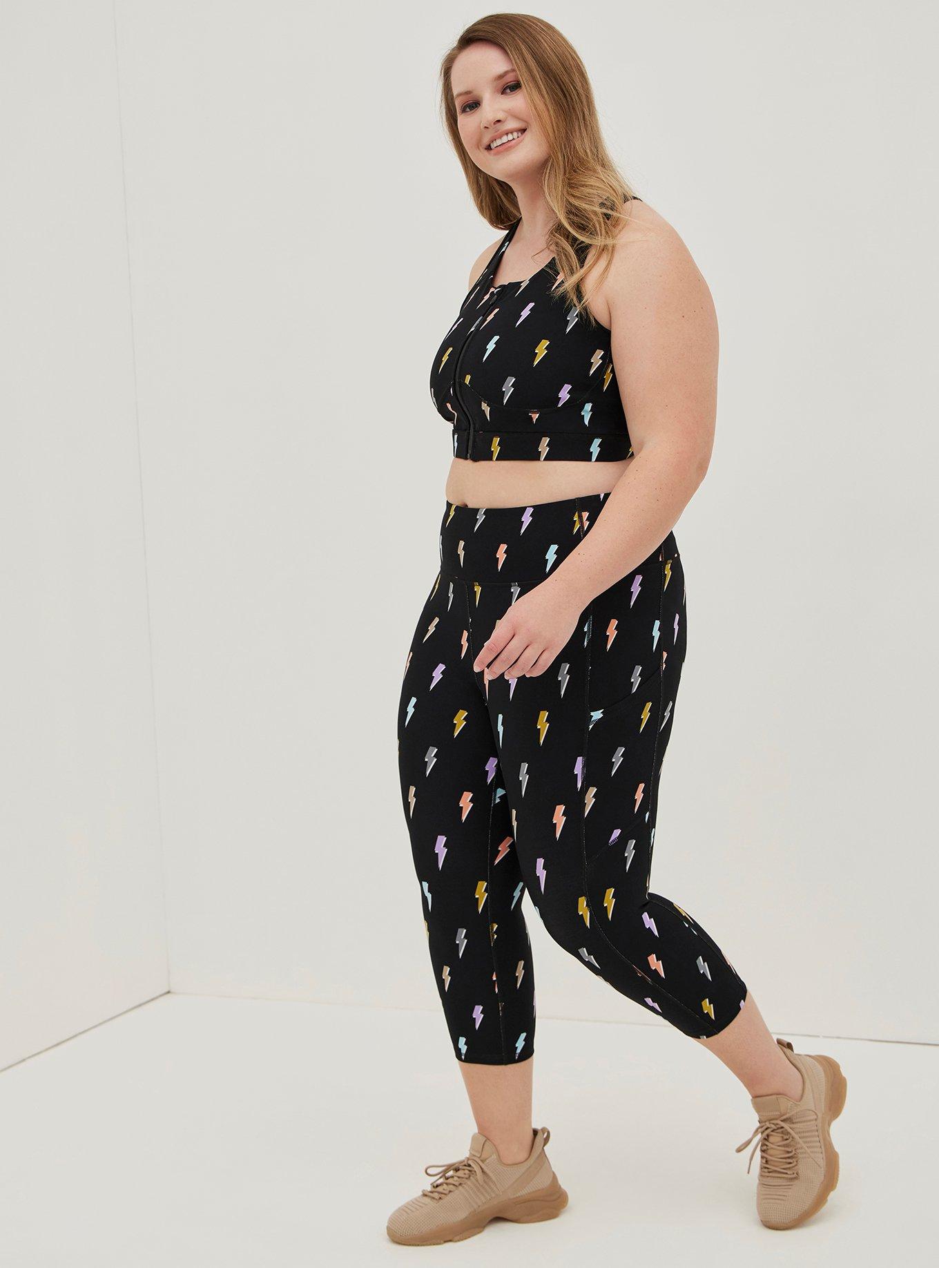 Torrid + Torrid Black & White Polka Dot Wicking Active Legging