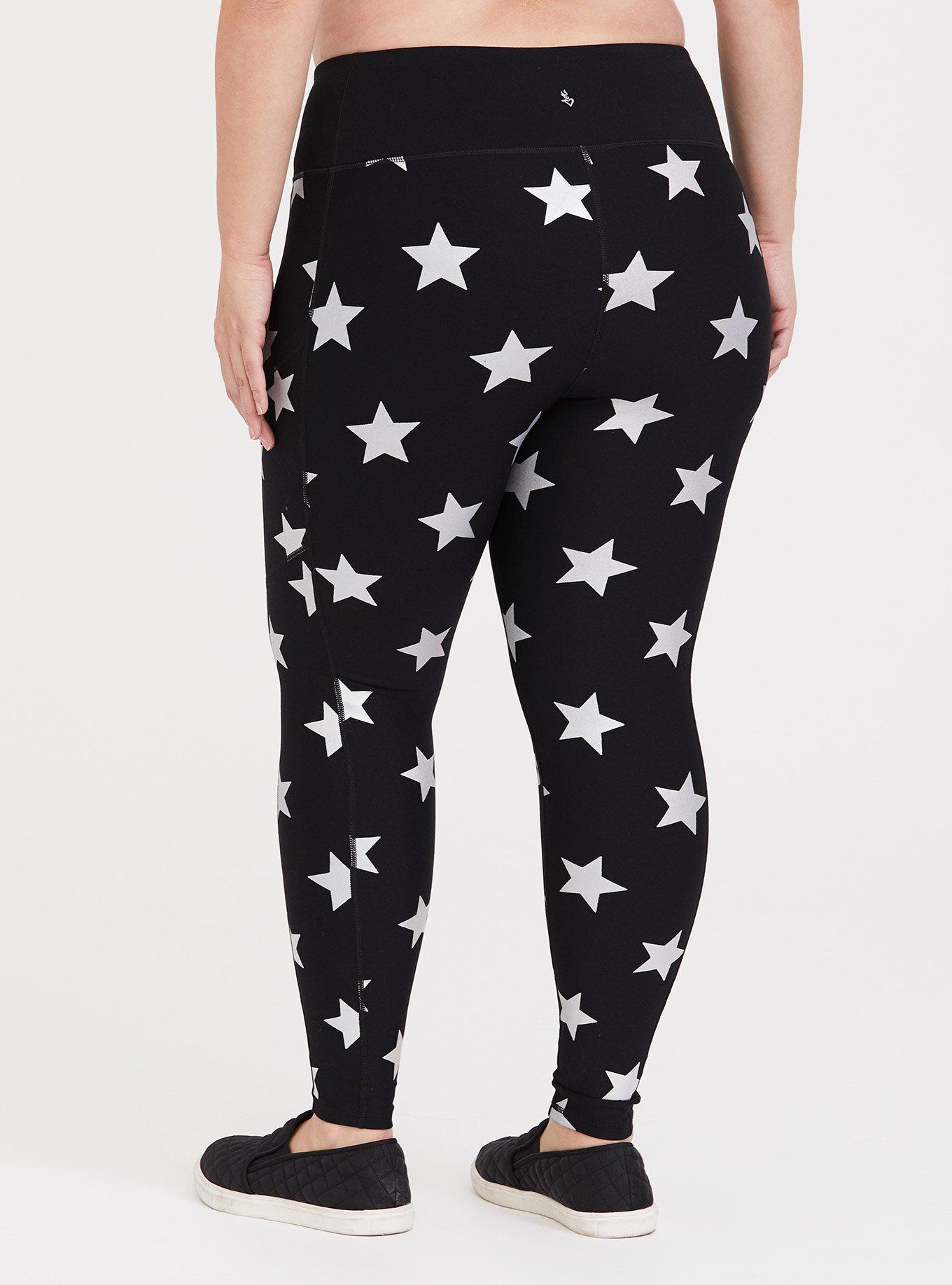 TRU Full-Length Side Pocket Active Legging, BLACK STAR, alternate