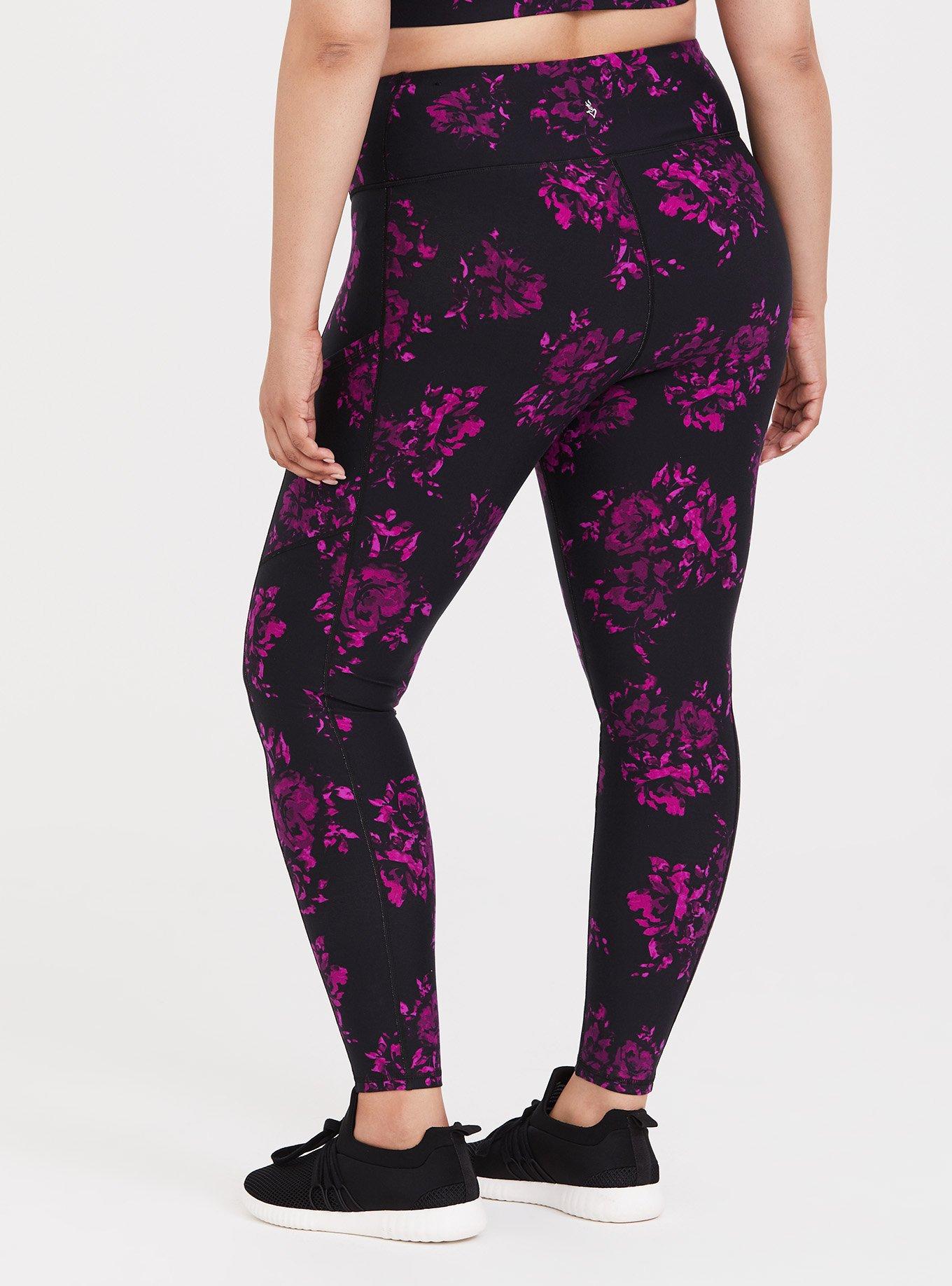 torrid, Pants & Jumpsuits, Black And Purple Galaxy Wicking Active Legging