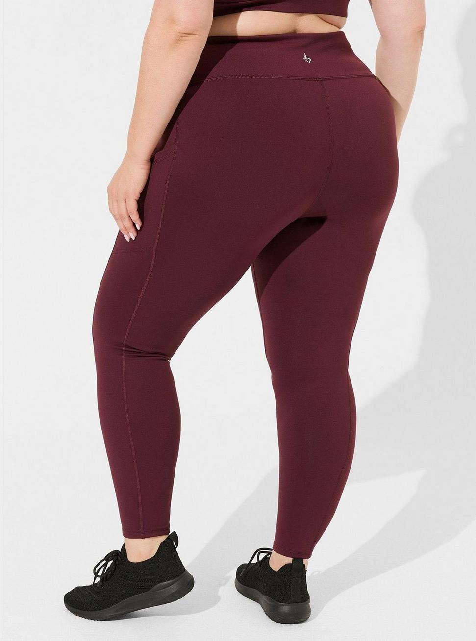 Plus Size Performance Core Full Length Active Legging With Side Pockets, WINETASTING, alternate