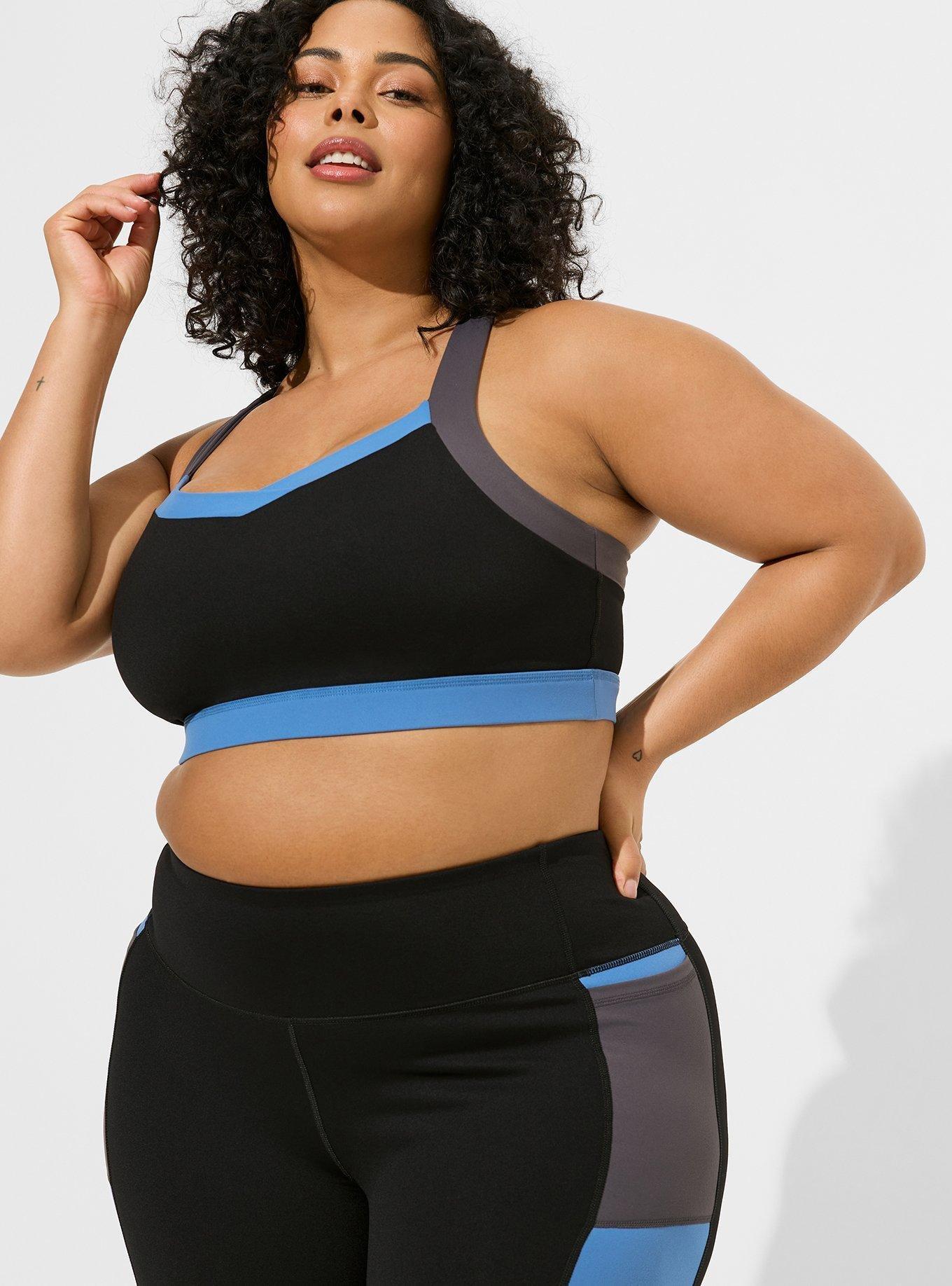 Torrid Active - Spacedye Color Block Sports Bra,  Sports bra, Plus size  sports bras, Plus size sportswear