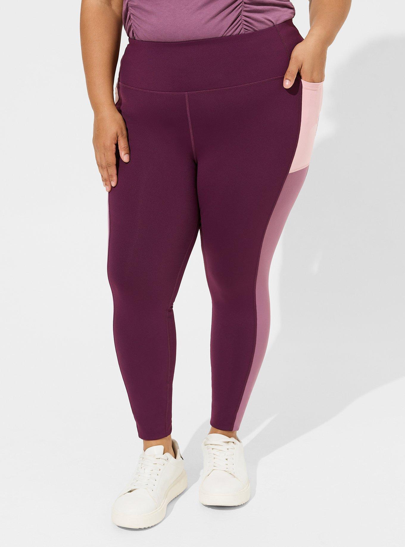 Torrid Marled Burgundy Yoga Pants Size 3X Plus (3) (Plus) - 66