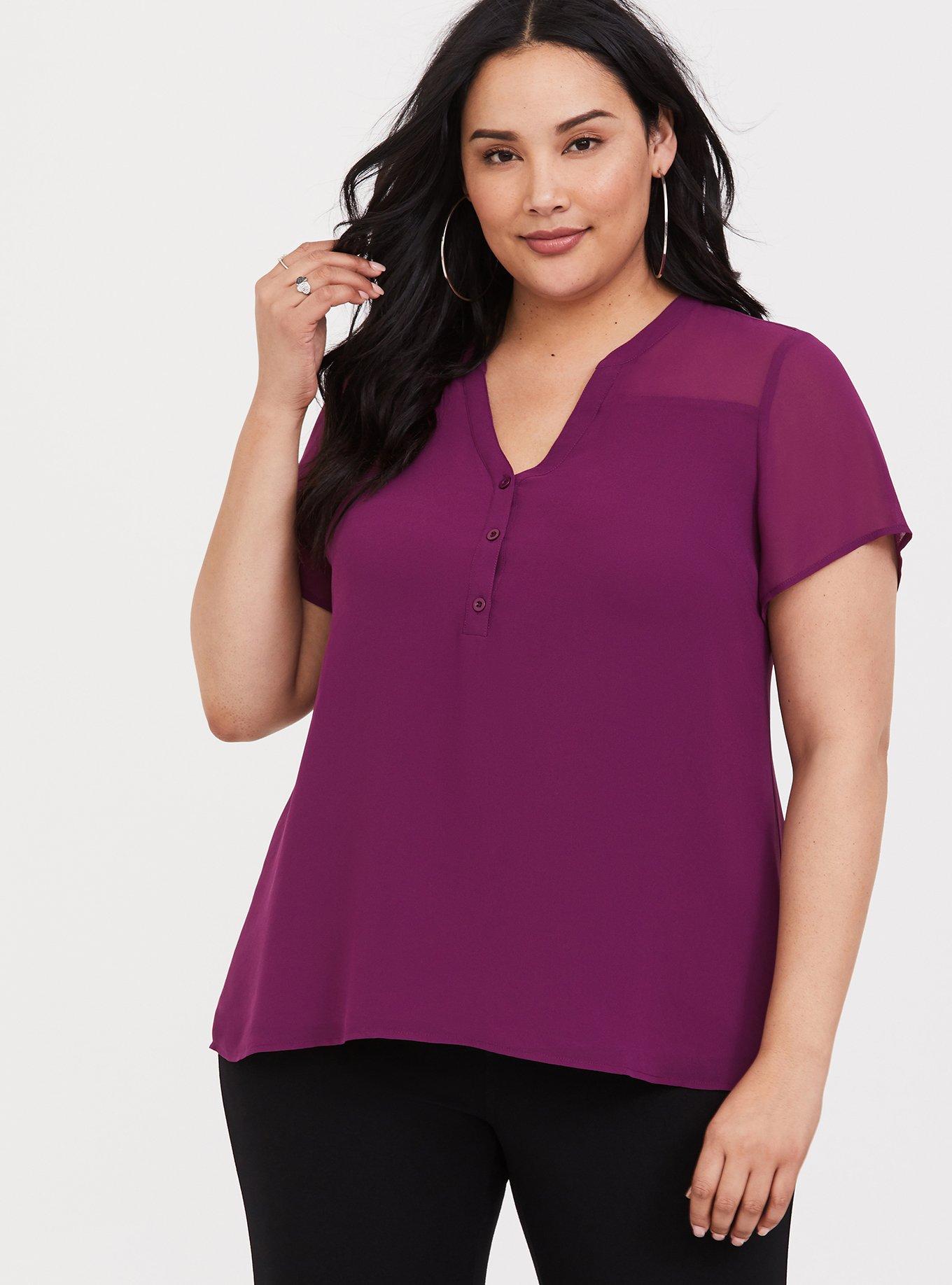 Plus size sheer chiffon blouse hotsell
