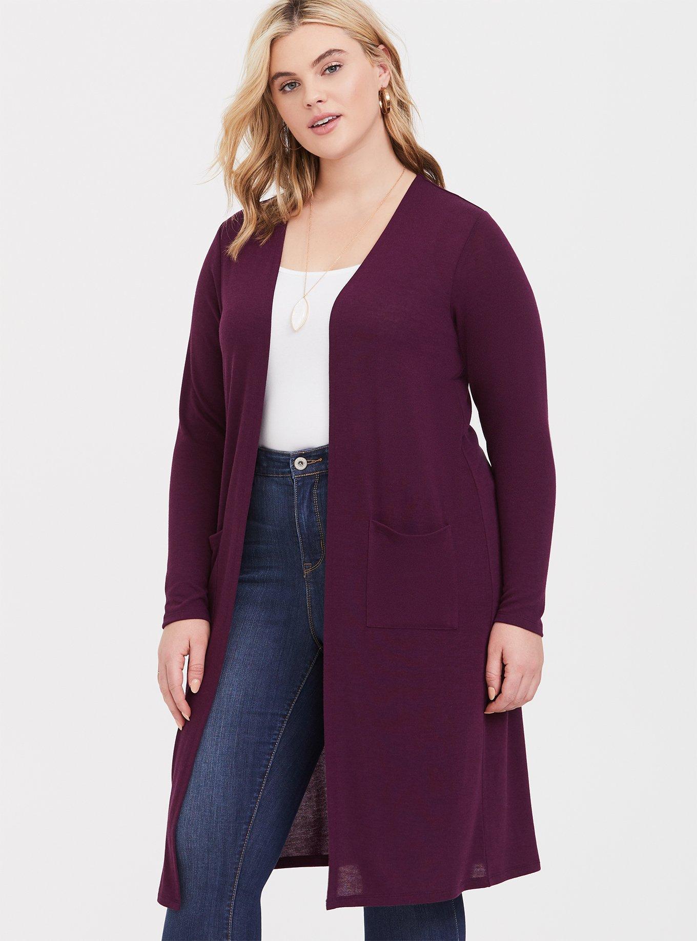 Plus size burgundy cardigan hotsell