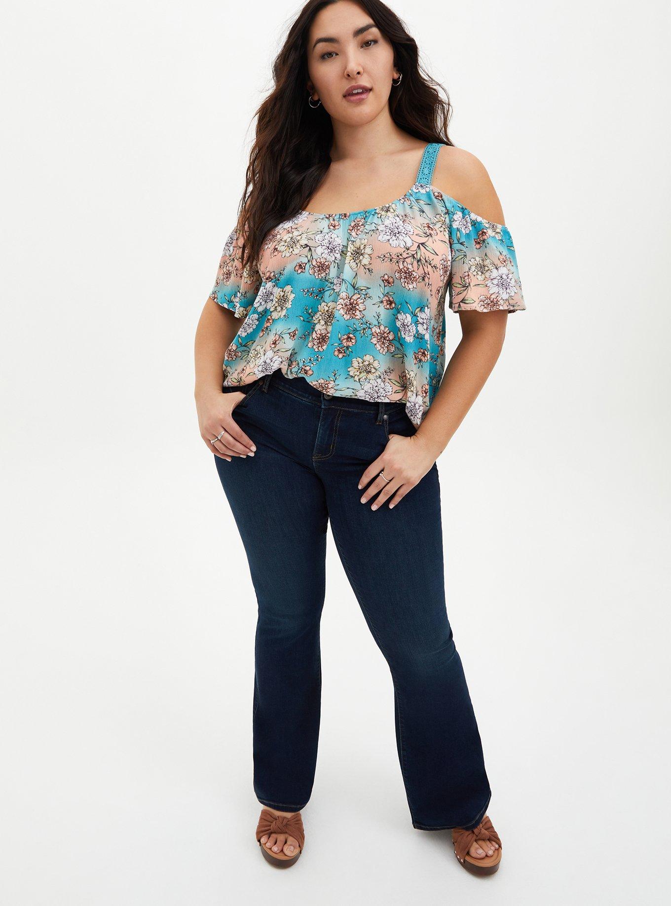 Plus Size - Gauze Cold Shoulder Top - Torrid