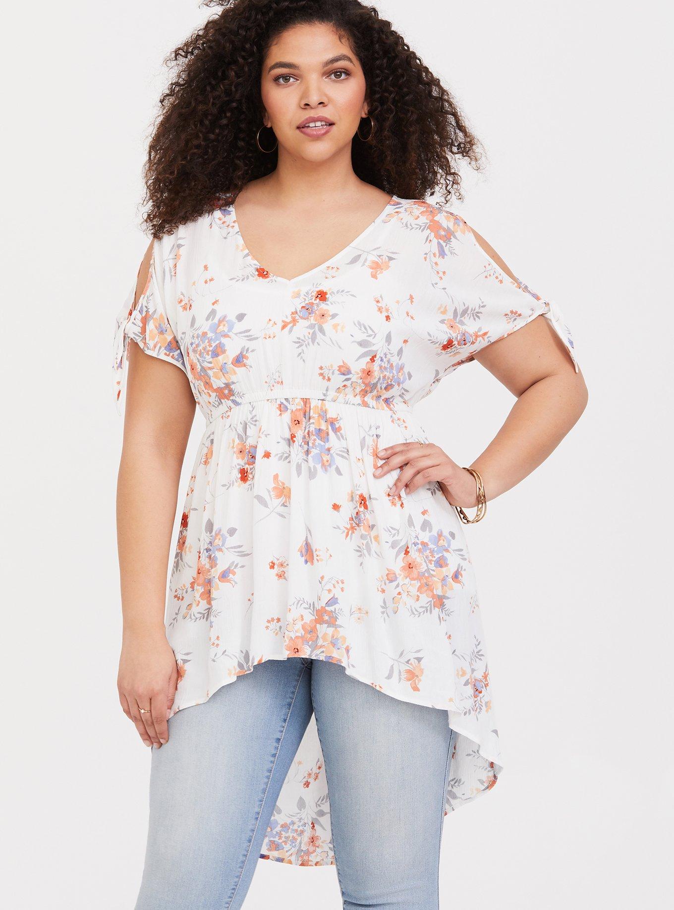 Gauze tunic outlet plus size