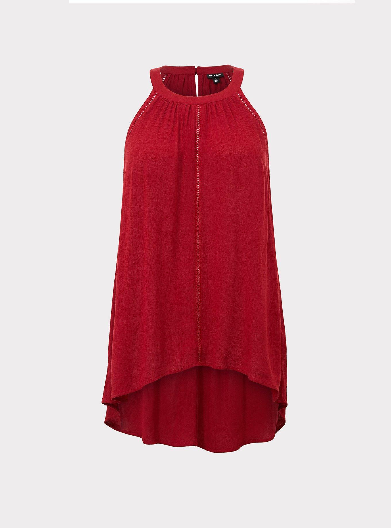 Gauze Goddess Neck Tank, SUMMER WINE, hi-res