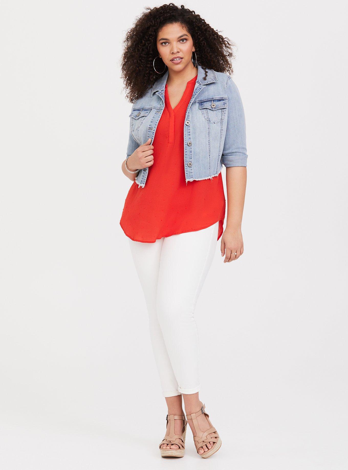 Harper Swiss Dot Sleeveless Tunic Tank, RED CORVETTE, alternate