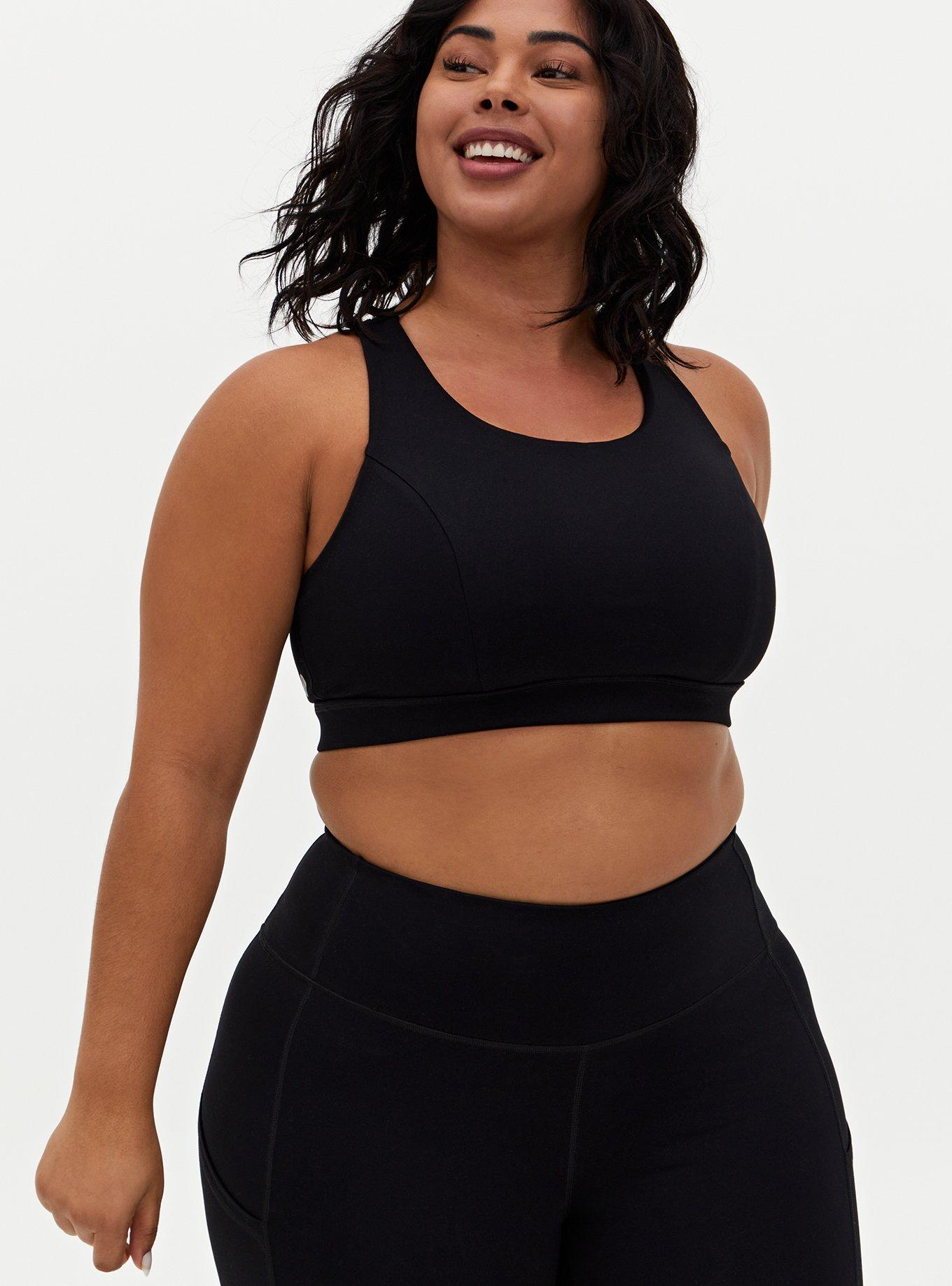 Strappy Back Sexy Sports Bra High Support Plus Size Compression Running  Sports Bras for Women Criss Cross Cute Gym, Black, Large : :  Clothing, Shoes & Accessories