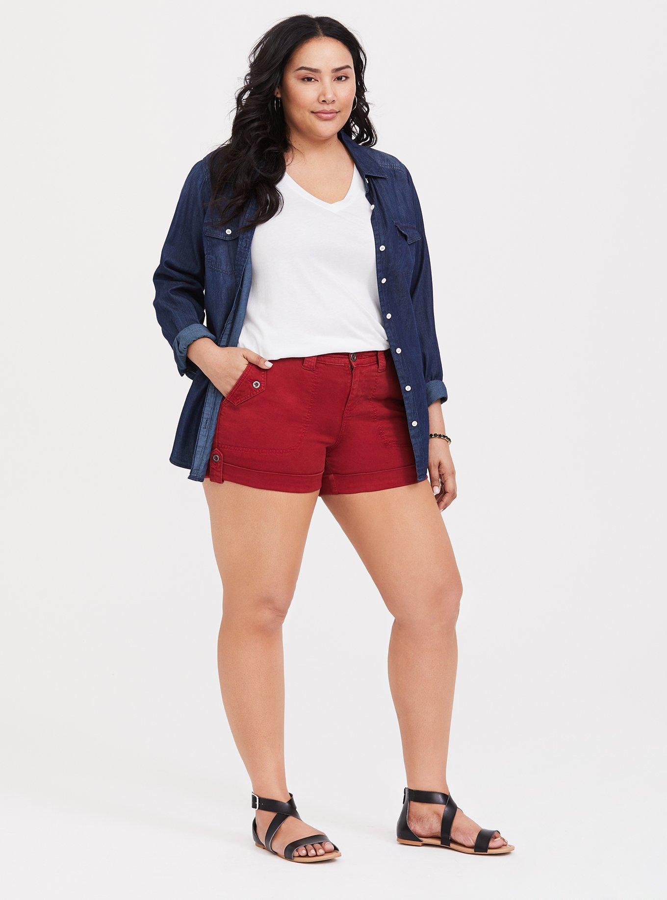 Twill Military Short - Burgundy, SUMMER WINE, alternate