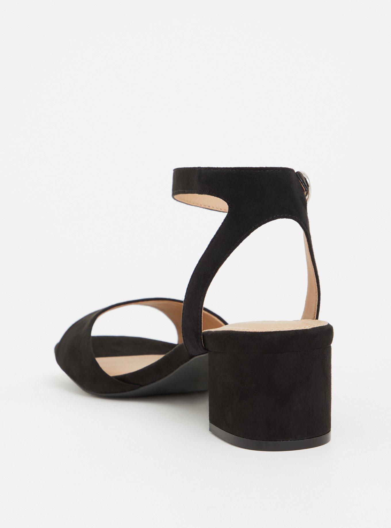 Ankle Strap Block Heel Sandal (WW), BLACK, alternate