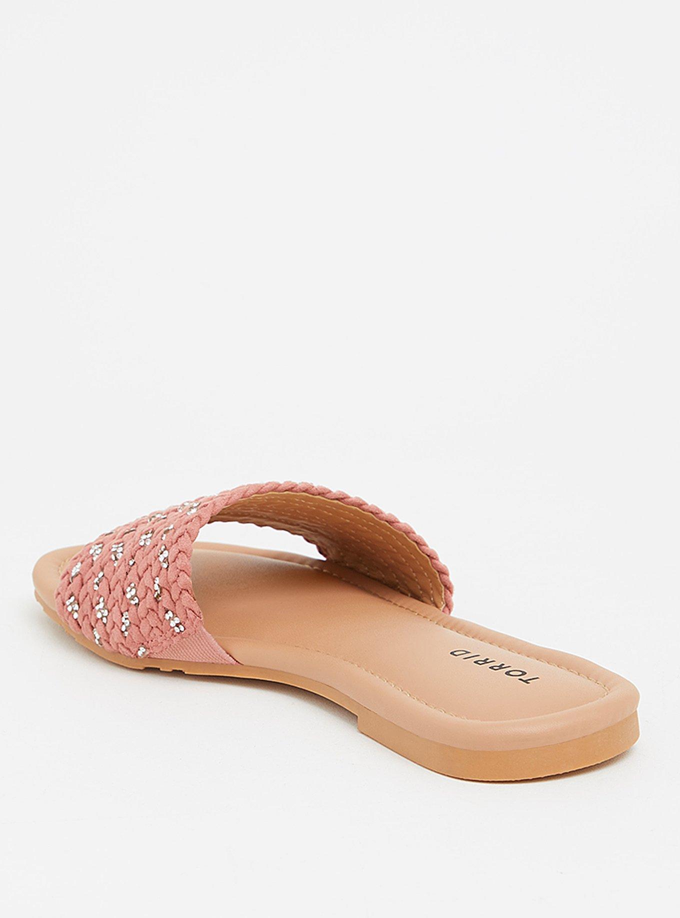 Rhinestone Woven Slide (WW), BLUSH, alternate