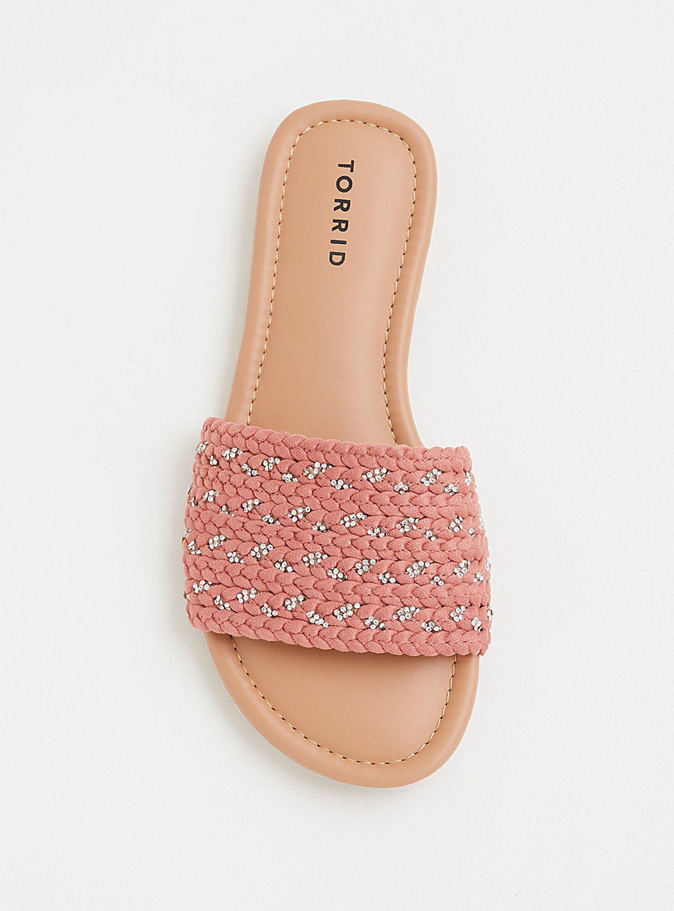 Rhinestone Woven Slide (WW), BLUSH, alternate