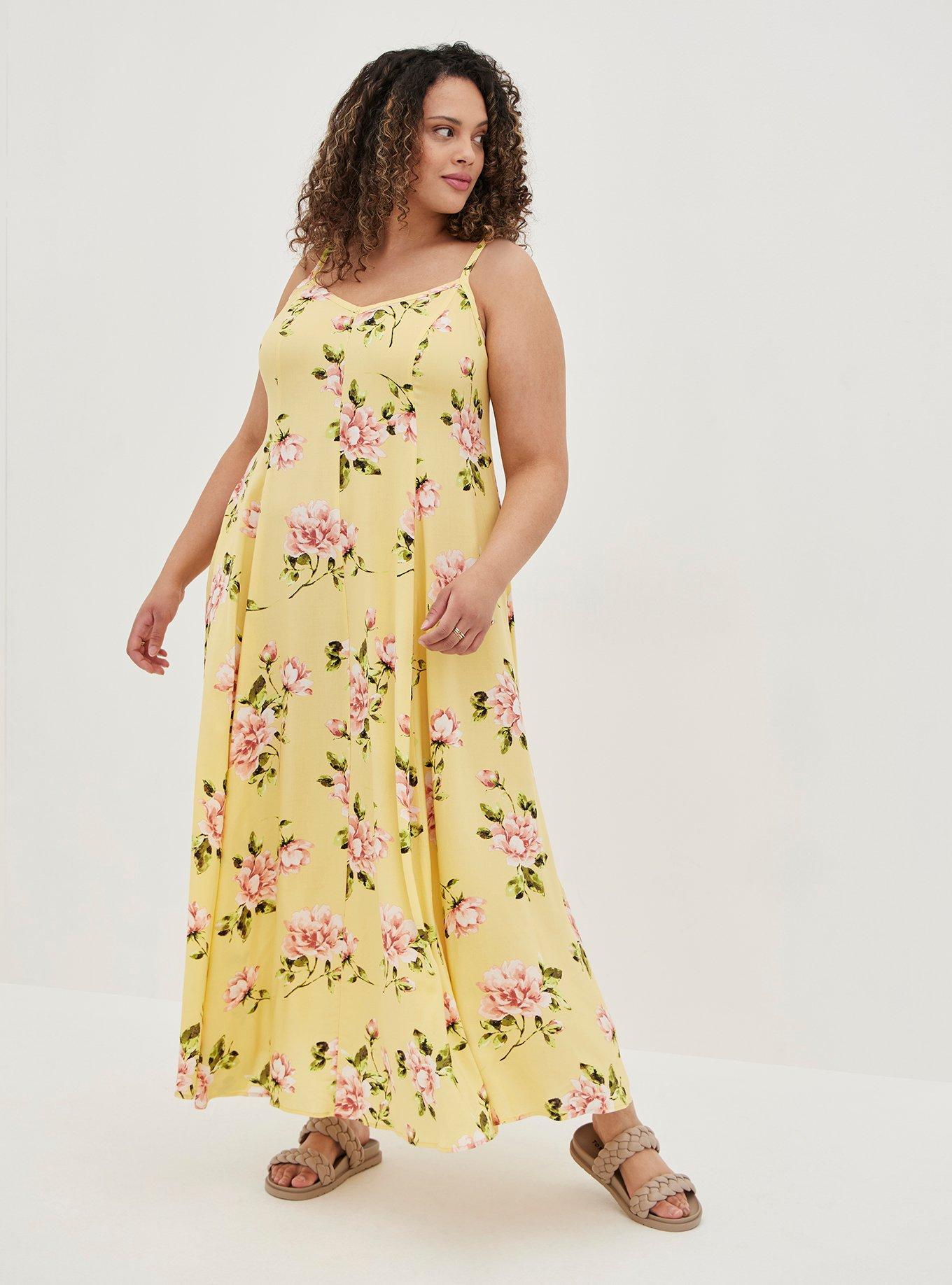 Torrid yellow floral discount dress