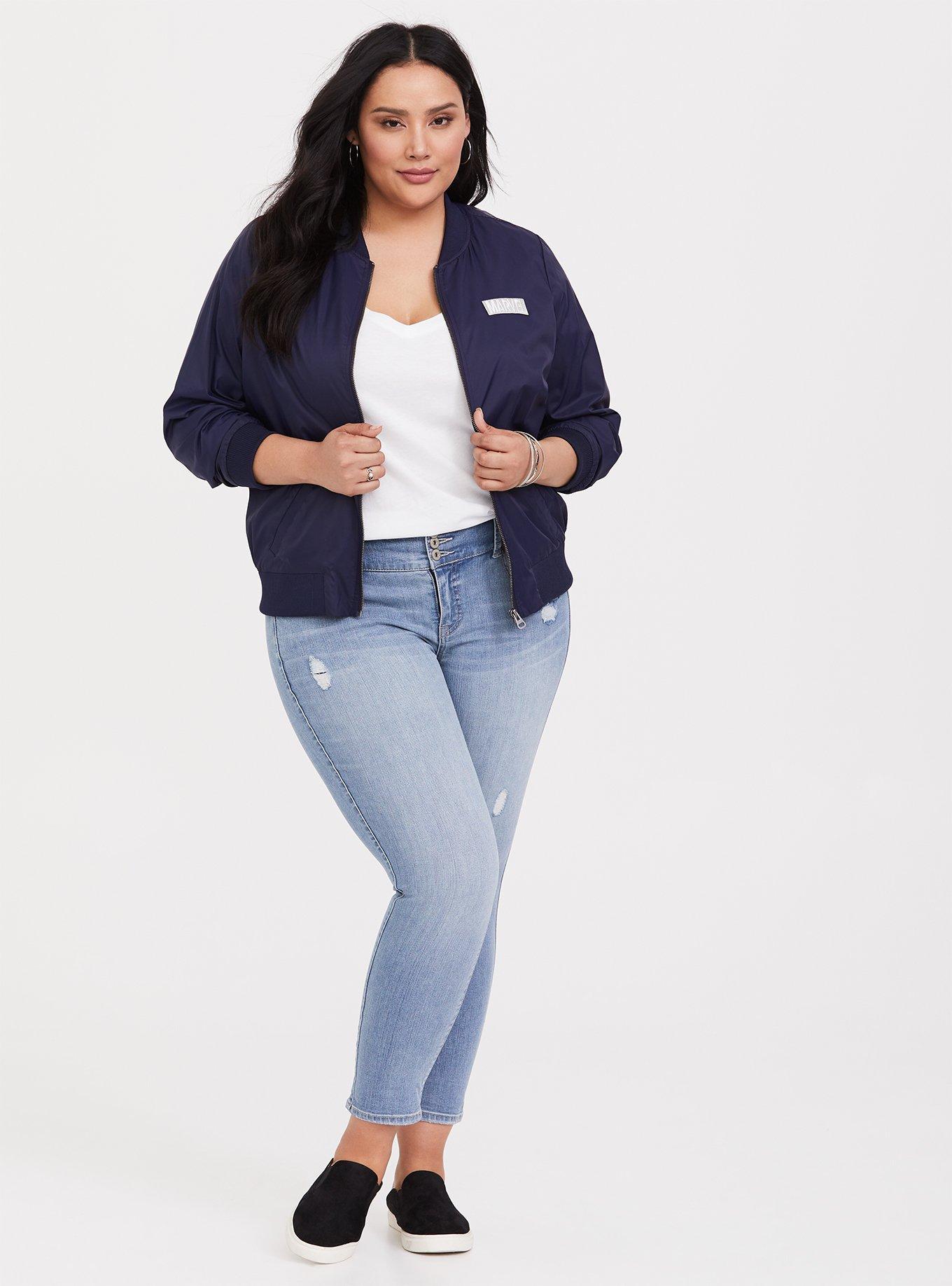 Plus Size Her Universe Marvel Avengers Endgame Bomber Jacket, BROWN, alternate