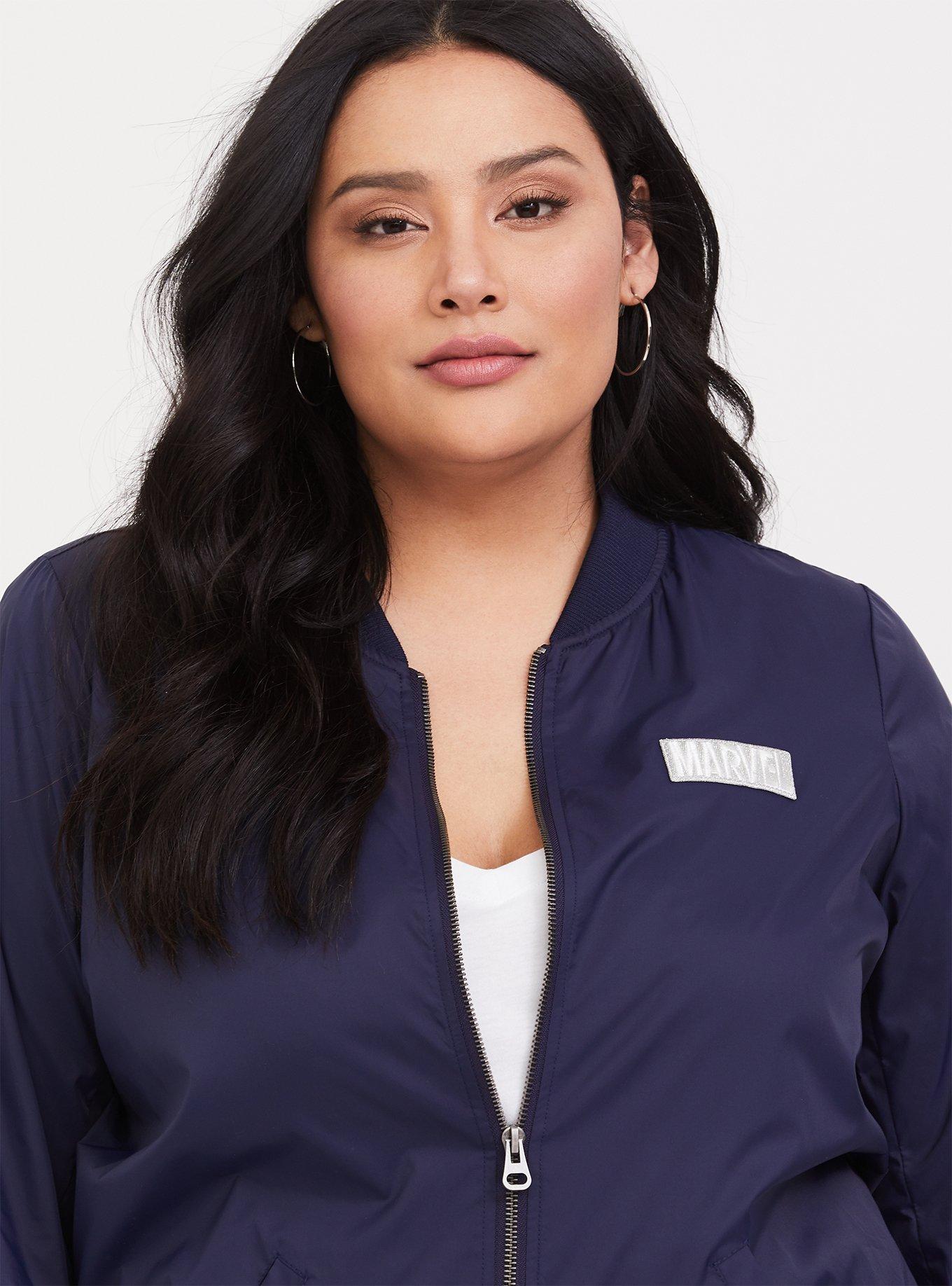 Plus Size Her Universe Marvel Avengers Endgame Bomber Jacket, BROWN, alternate