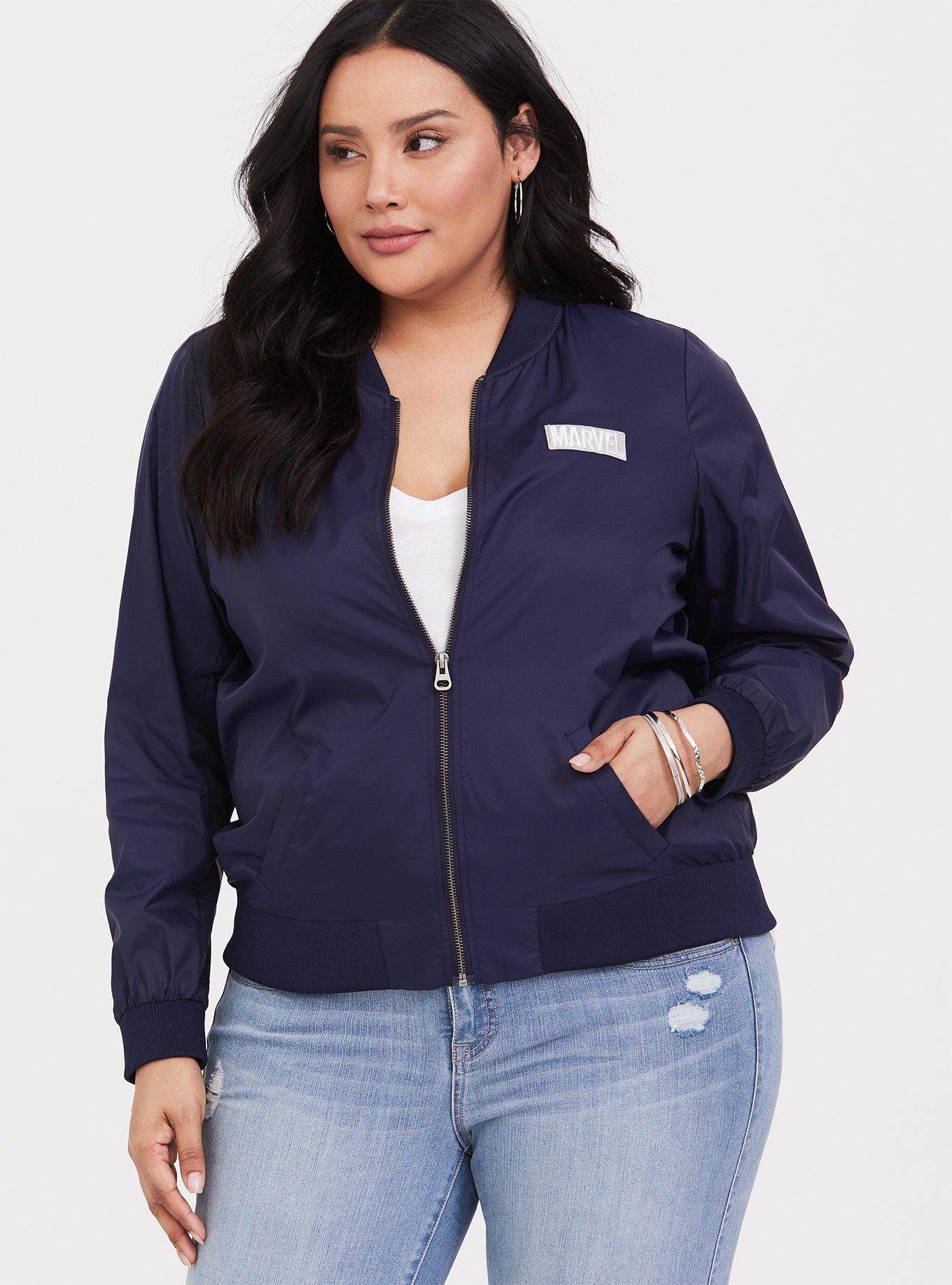Plus Size Her Universe Marvel Avengers Endgame Bomber Jacket, BROWN, alternate