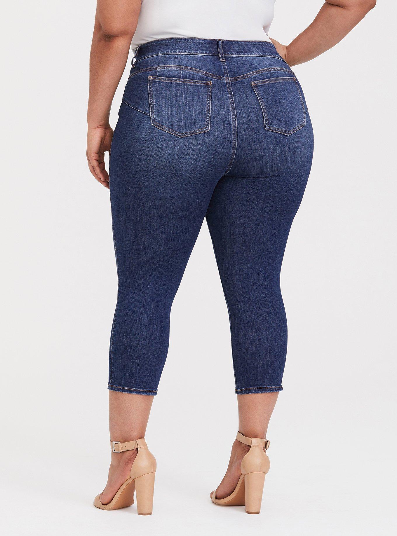 Crop Bombshell Skinny Jean - Premium Stretch Medium Wash, SWEET PEA, alternate