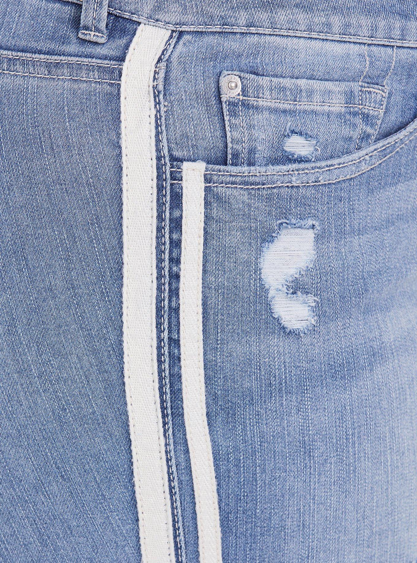 Plus Size Side Stripe Jegging - Premium Stretch Light Wash, JET STREAM, alternate