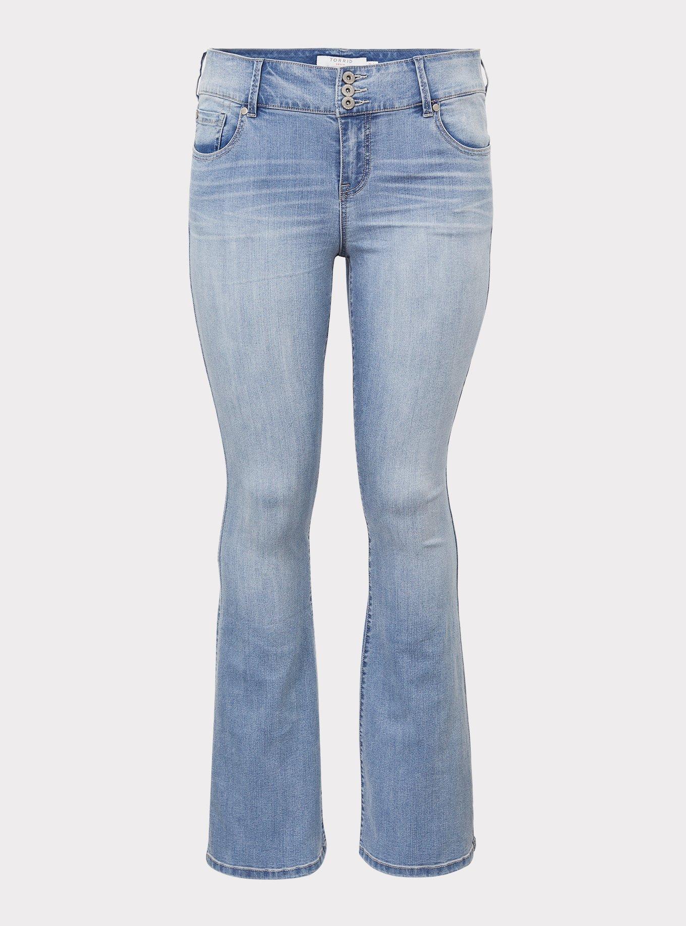 Light Wash Extreme Flare Bell Bottom Jeans from L&B Apparel