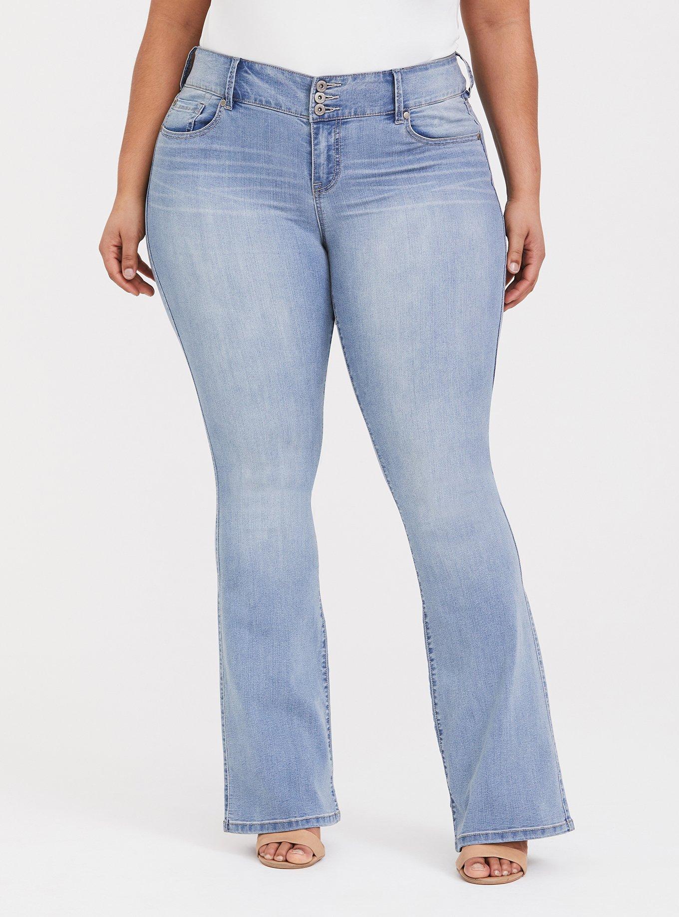 Plus Size - Flare Jegging - Super Stretch Light Wash - Torrid