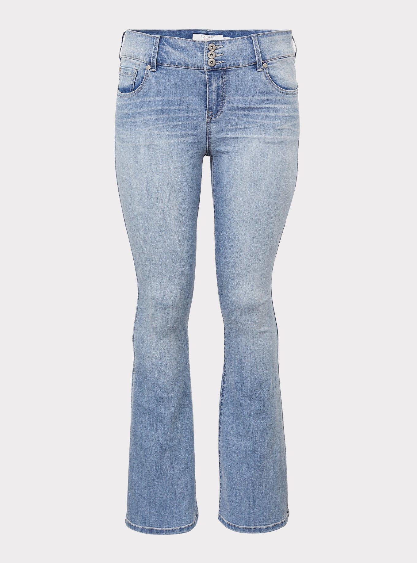 Plus Size Flare Jegging - Super Stretch Light Wash, , hi-res
