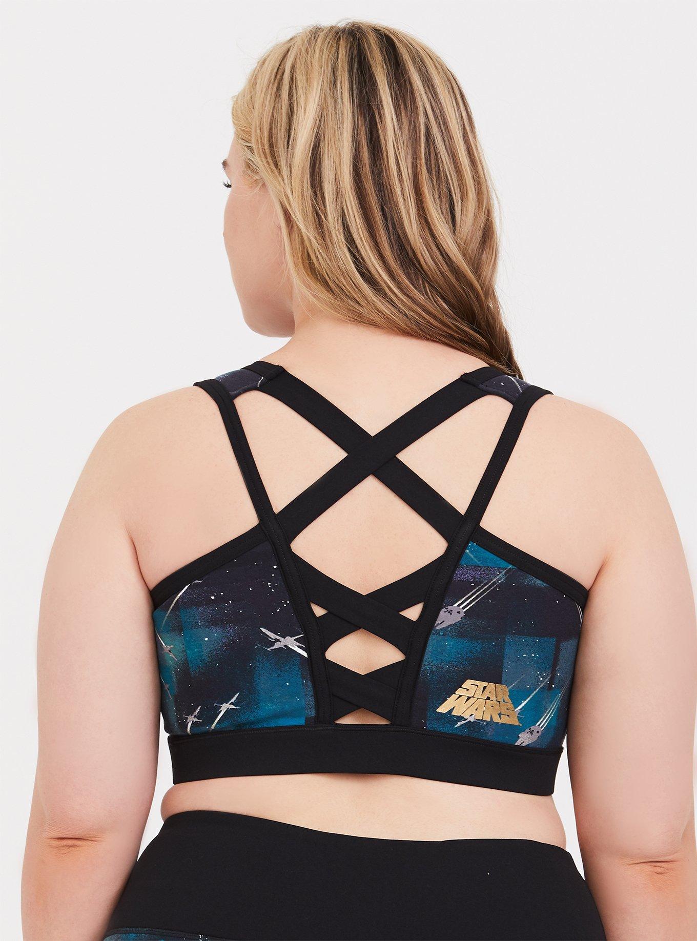 Space Blue Galaxy Sports Bra